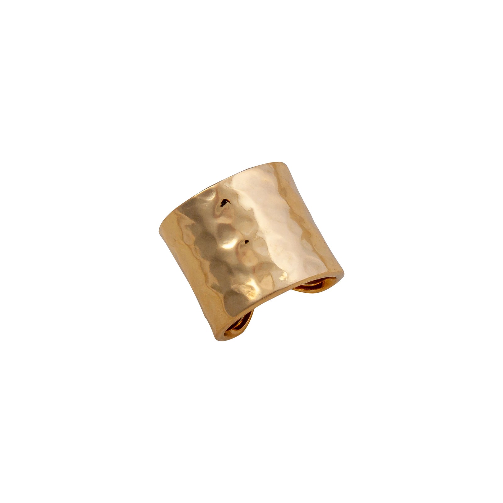 Alchemia Hammered Solid Adjustable Cuff Ring | Charles Albert Jewelry