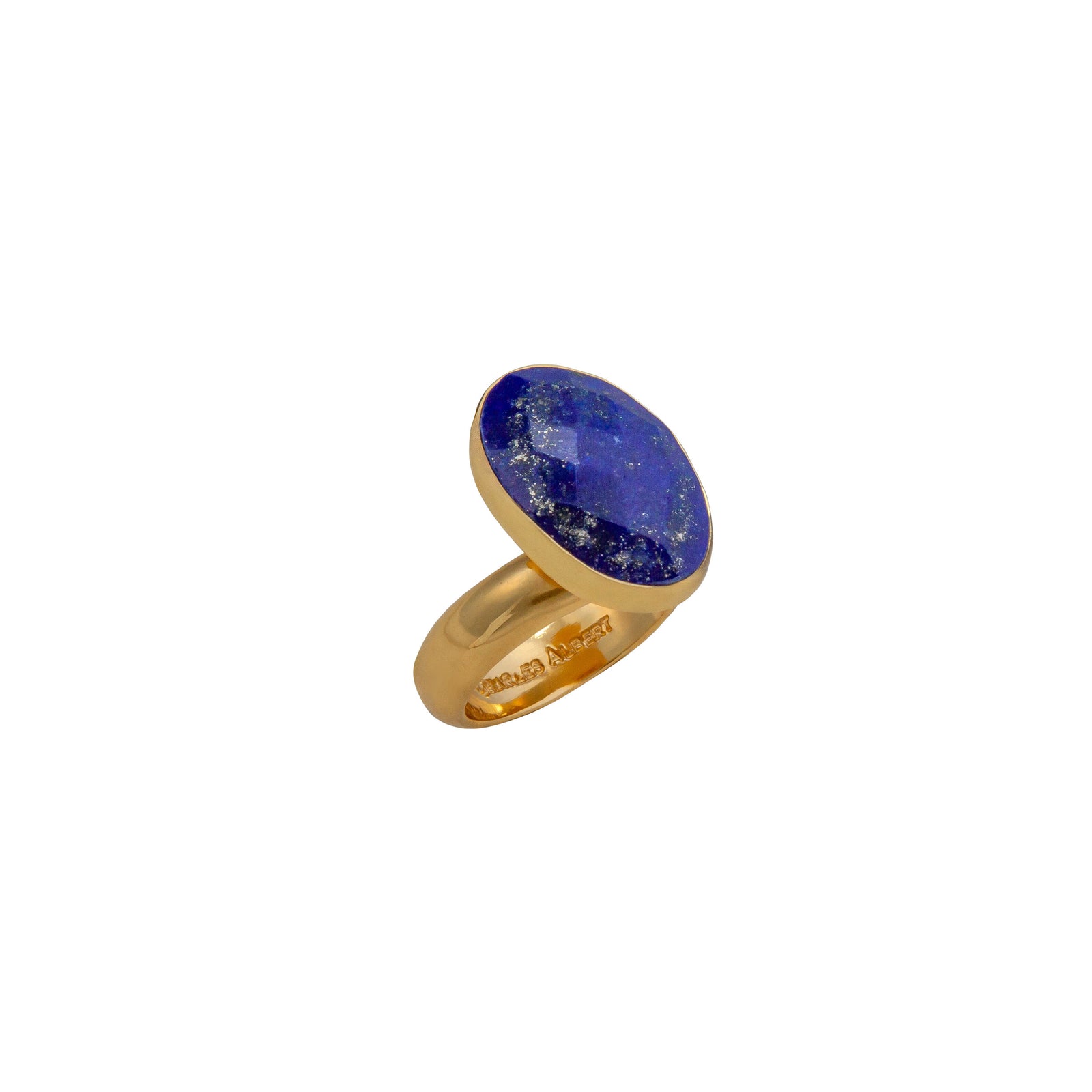 Alchemia Lapis Lazuli Faced Adjustable Ring | Charles Albert Jewelry