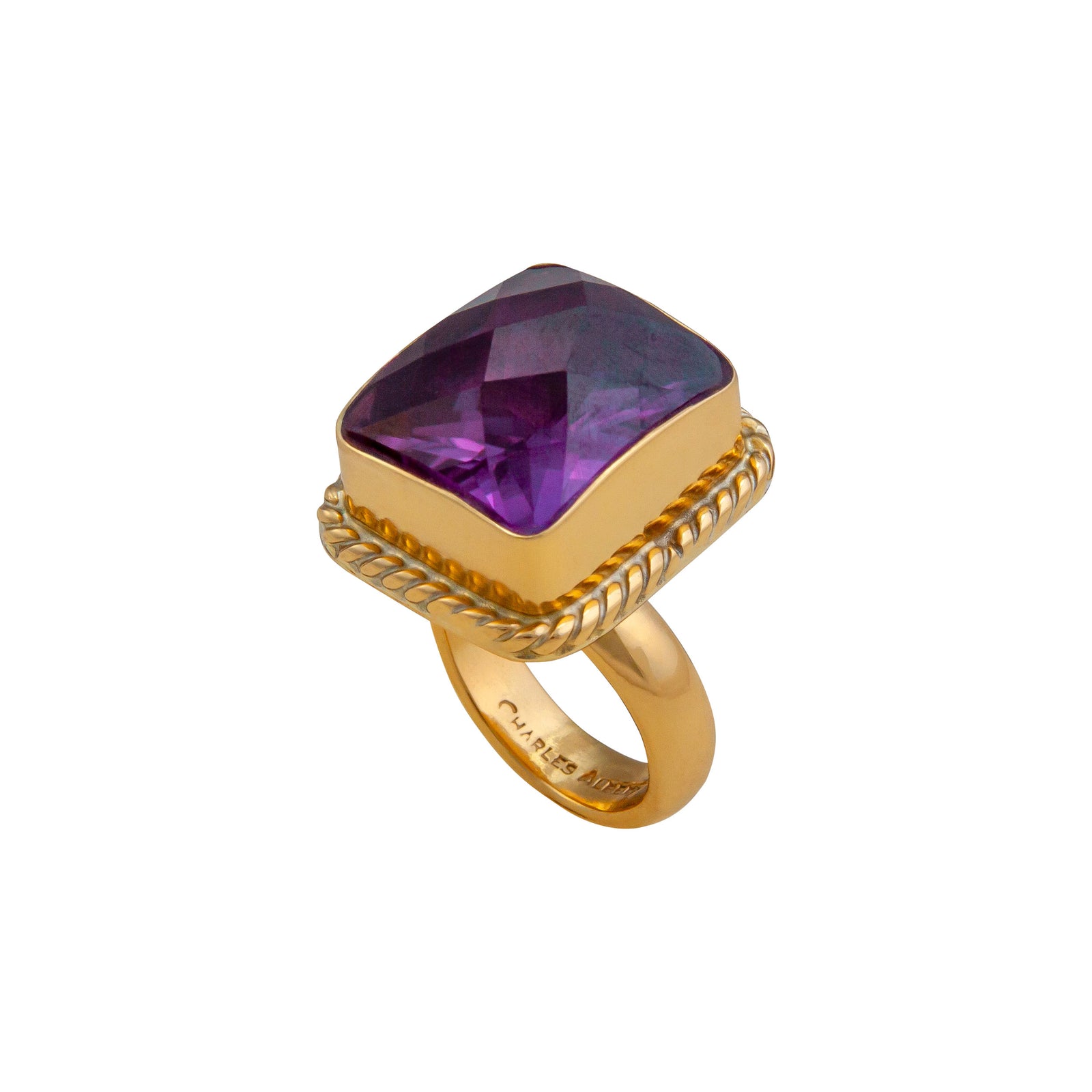 Alchemia Lab Alexandrite Rope Adjustable Ring | Charles Albert Jewelry