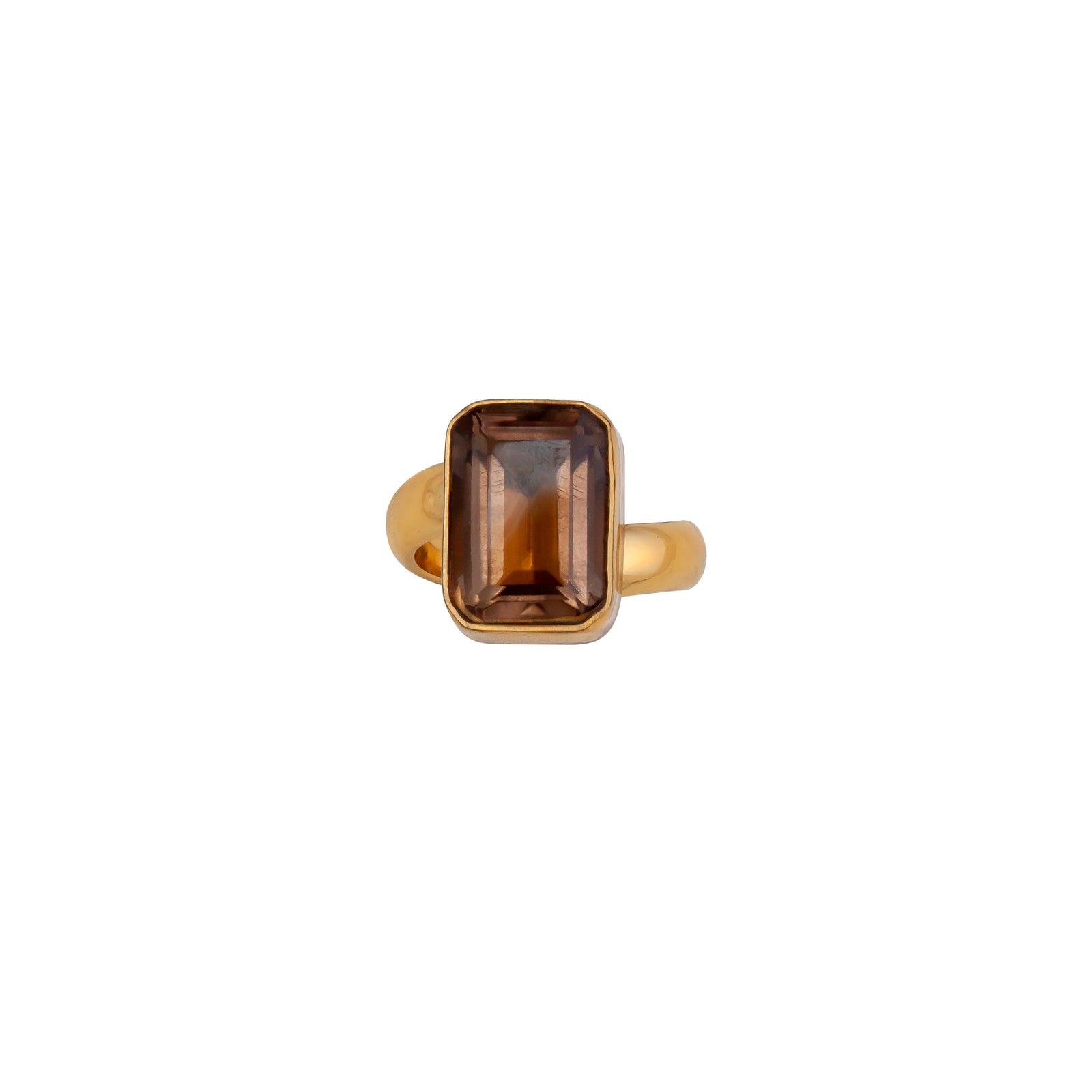 Alchemia Smokey Quartz Rectangle Adjustable Ring | Charles Albert Jewelry