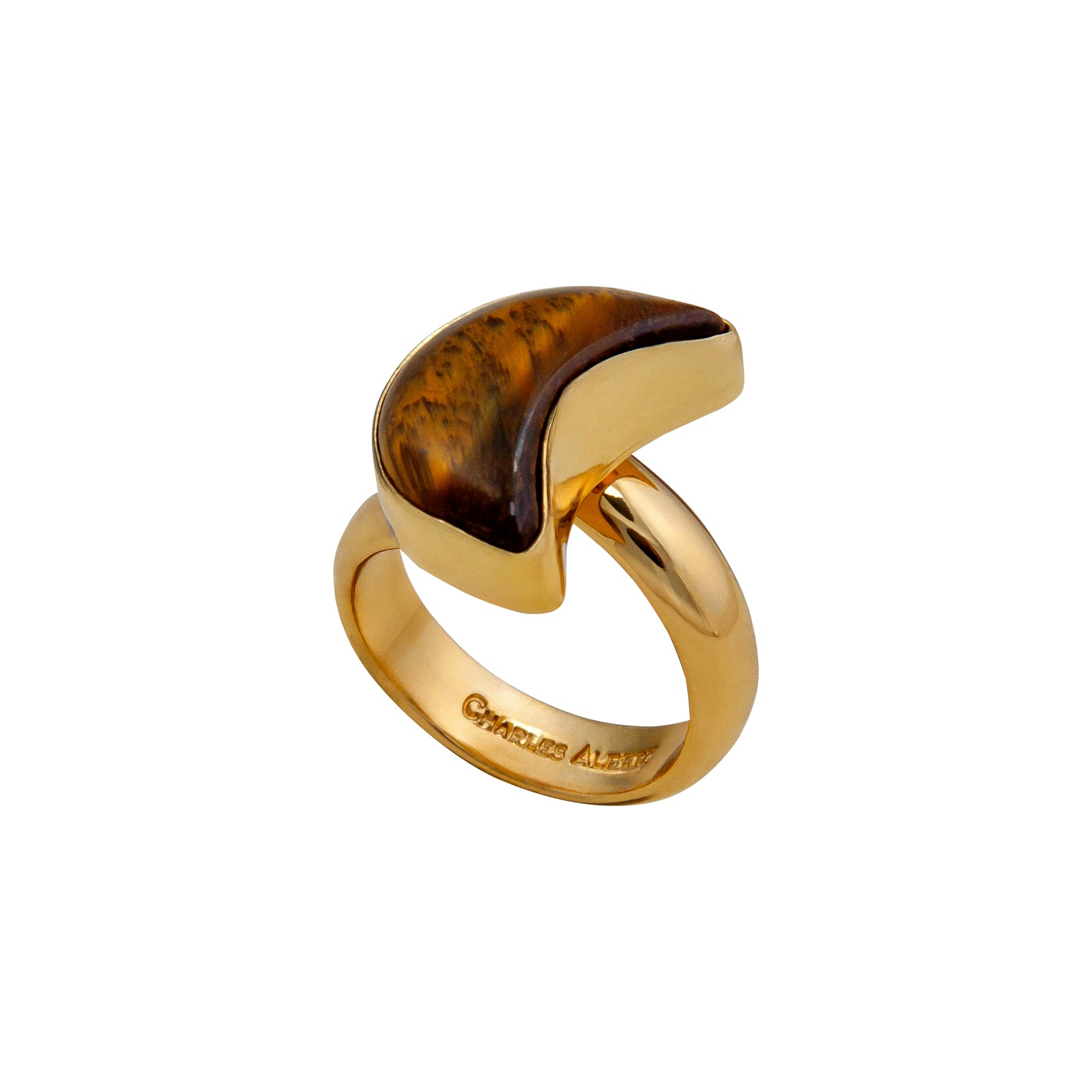 Alchemia Tiger Eye Moon Adjustable Ring | Charles Albert Jewelry