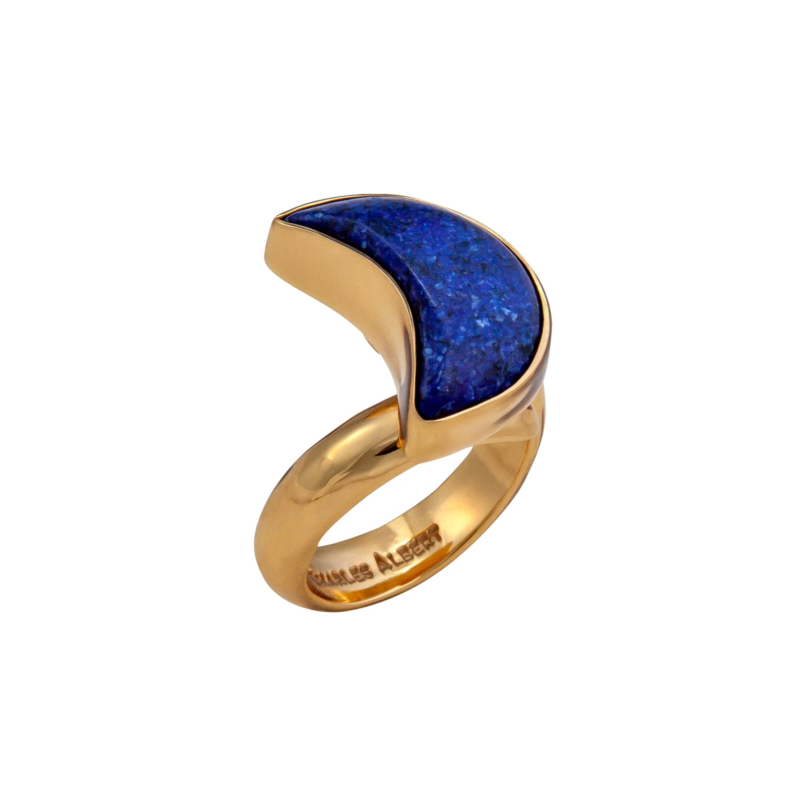 Alchemia Lapis Lazuli Moon Adjustable Ring | Charles Albert Jewelry