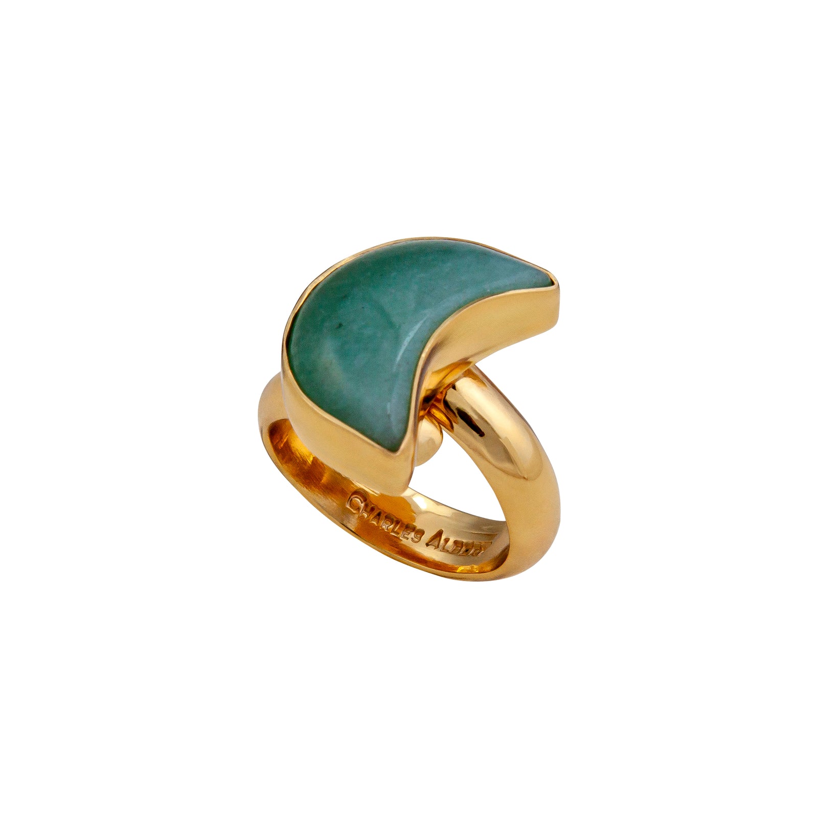 Alchemia Aventurine Moon Adjustable Ring | Charles Albert Jewelry
