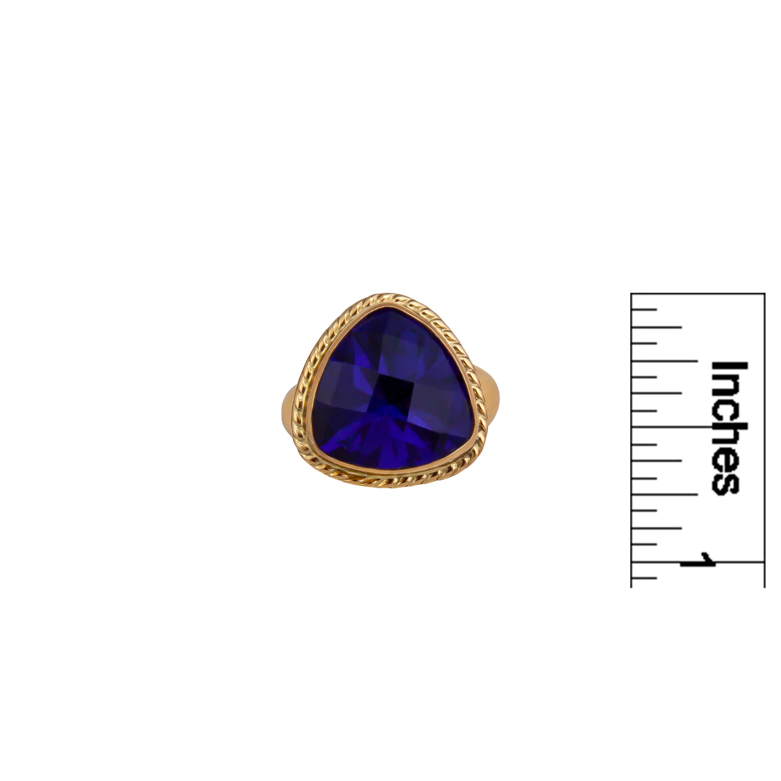 Alchemia Lab Tanzanite Trillion Rope Adjustable Ring | Charles Albert Jewelry