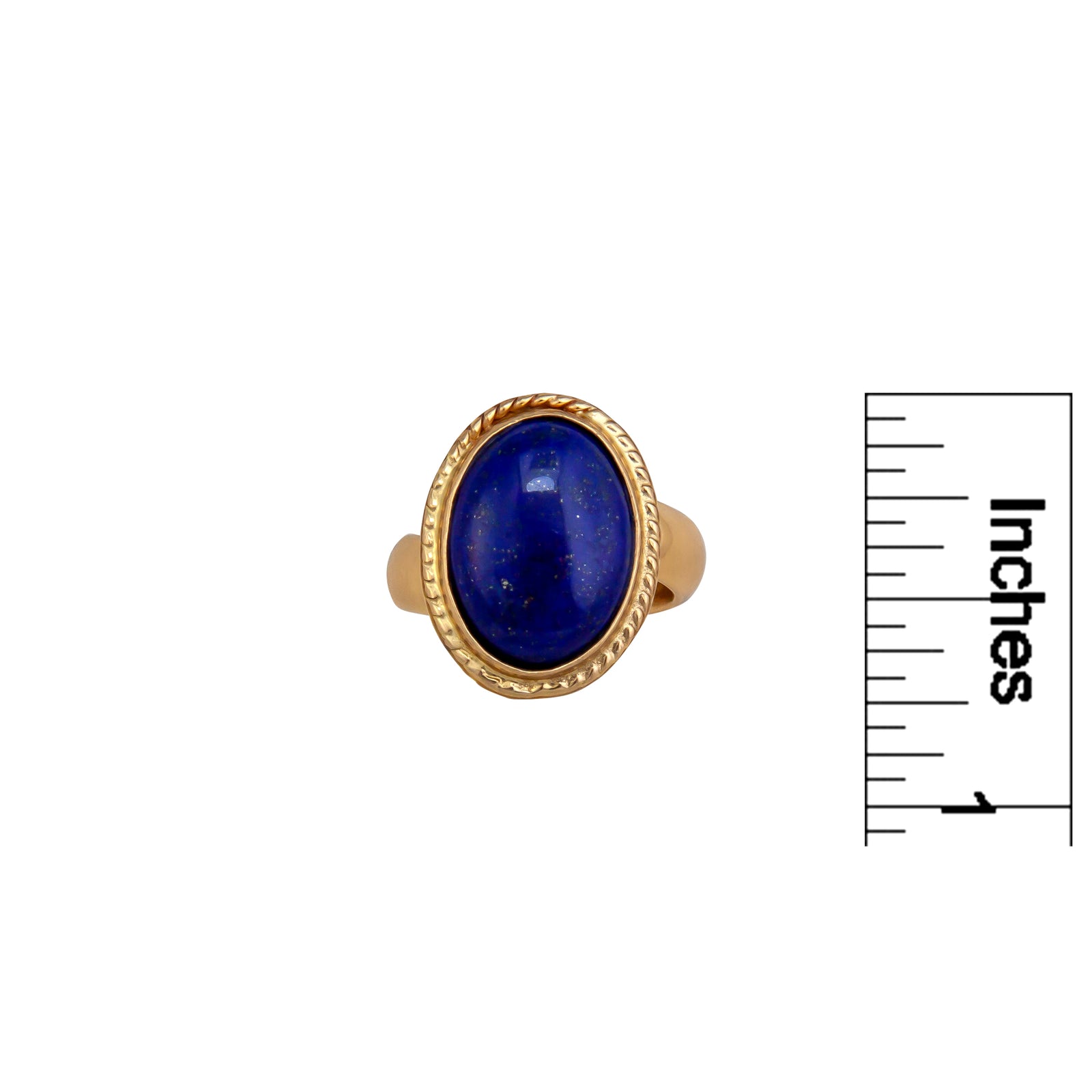 Alchemia Lapis Lazuli Oval Rope Adjustable Ring | Charles Albert Jewelry