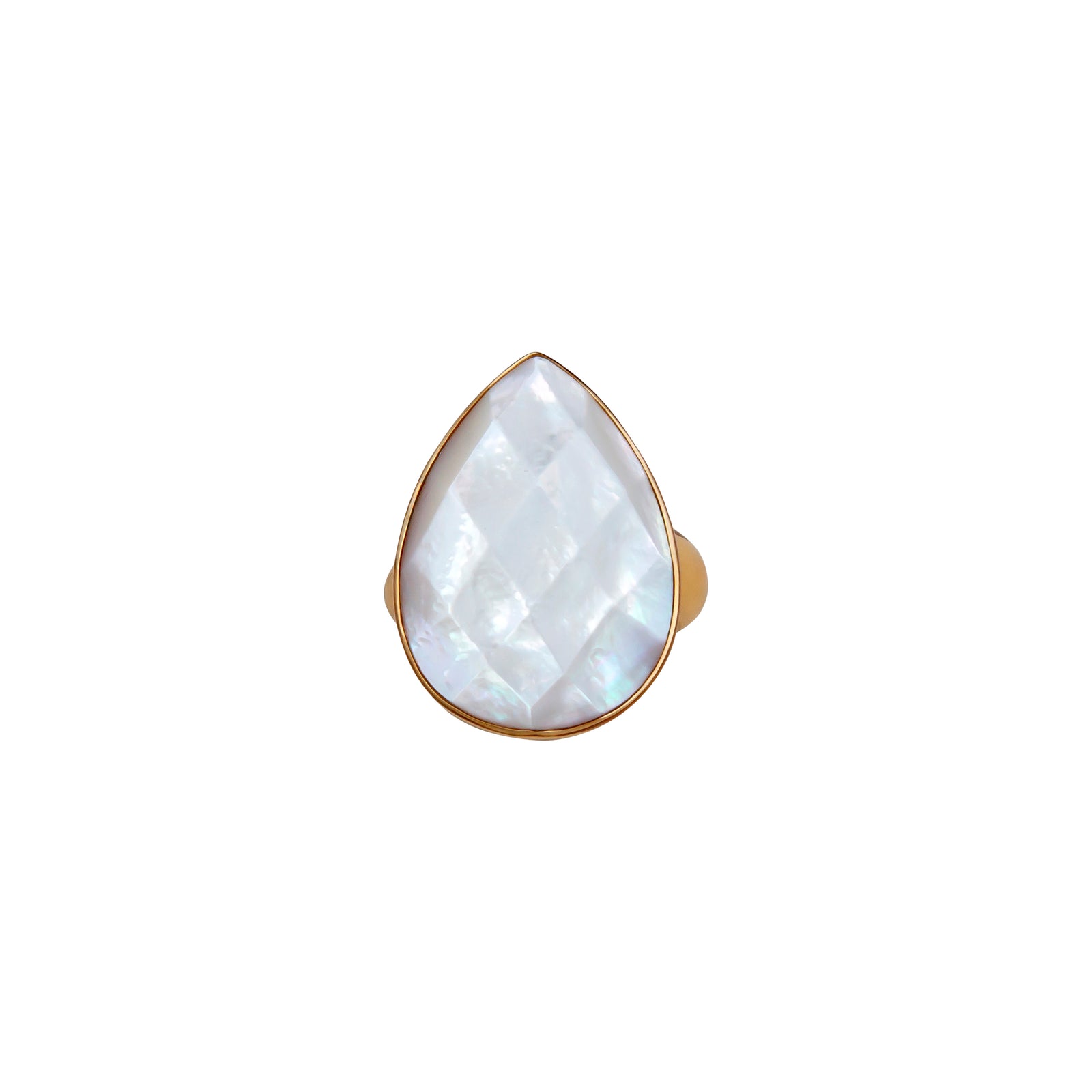 Alchemia Mother of Pearl Teardrop Adjustable Ring | Charles Albert Jewelry