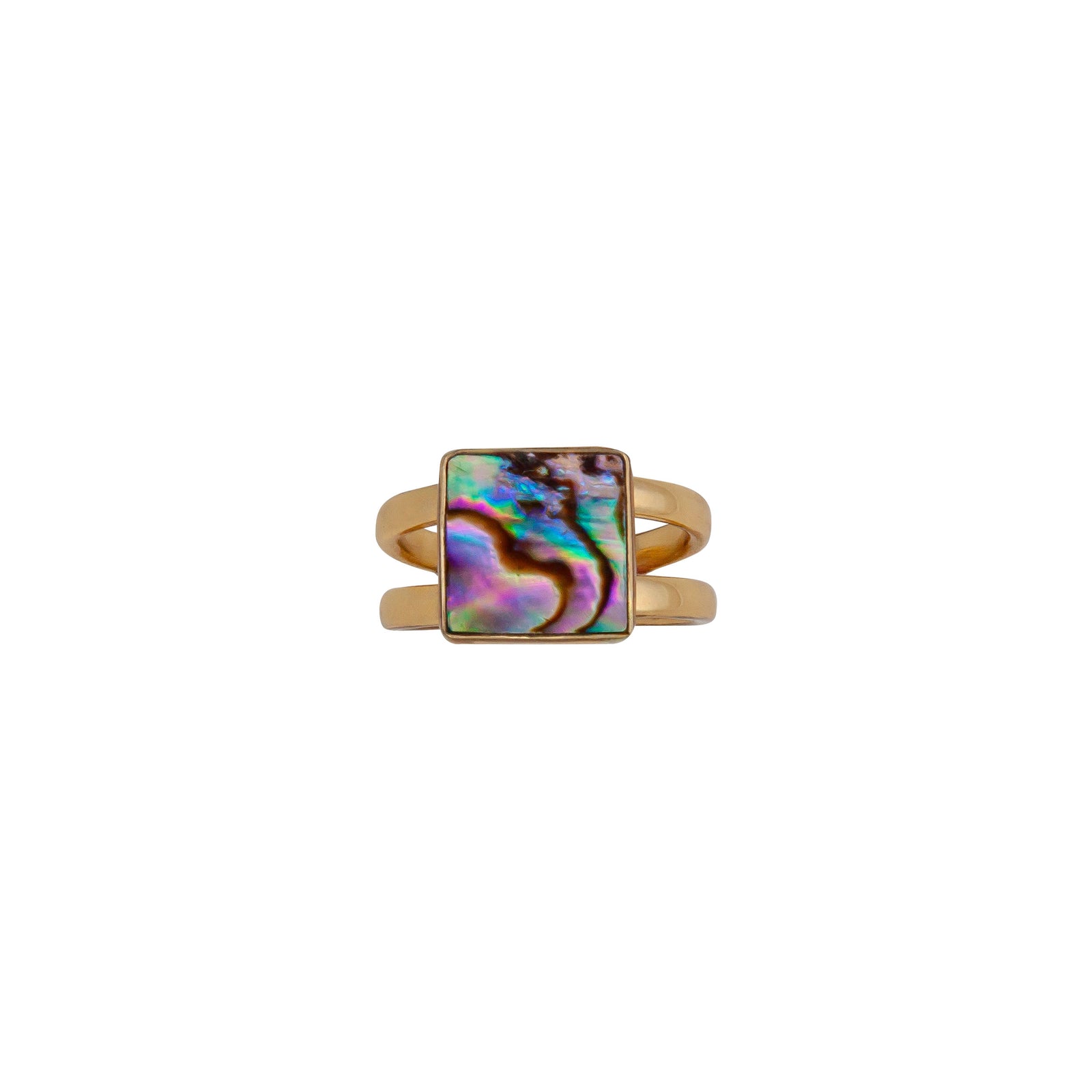 Alchemia Natural Abalone Adjustable Cuff Ring | Charles Albert Jewelry