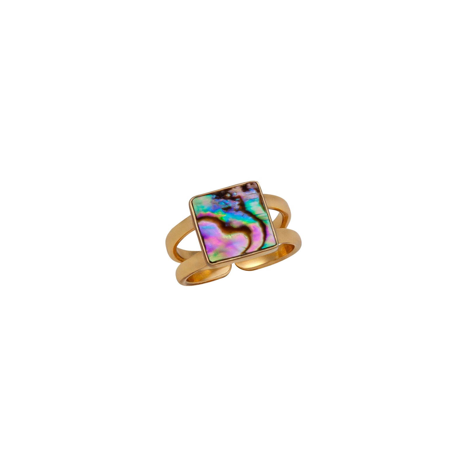 Alchemia Natural Abalone Adjustable Cuff Ring | Charles Albert Jewelry