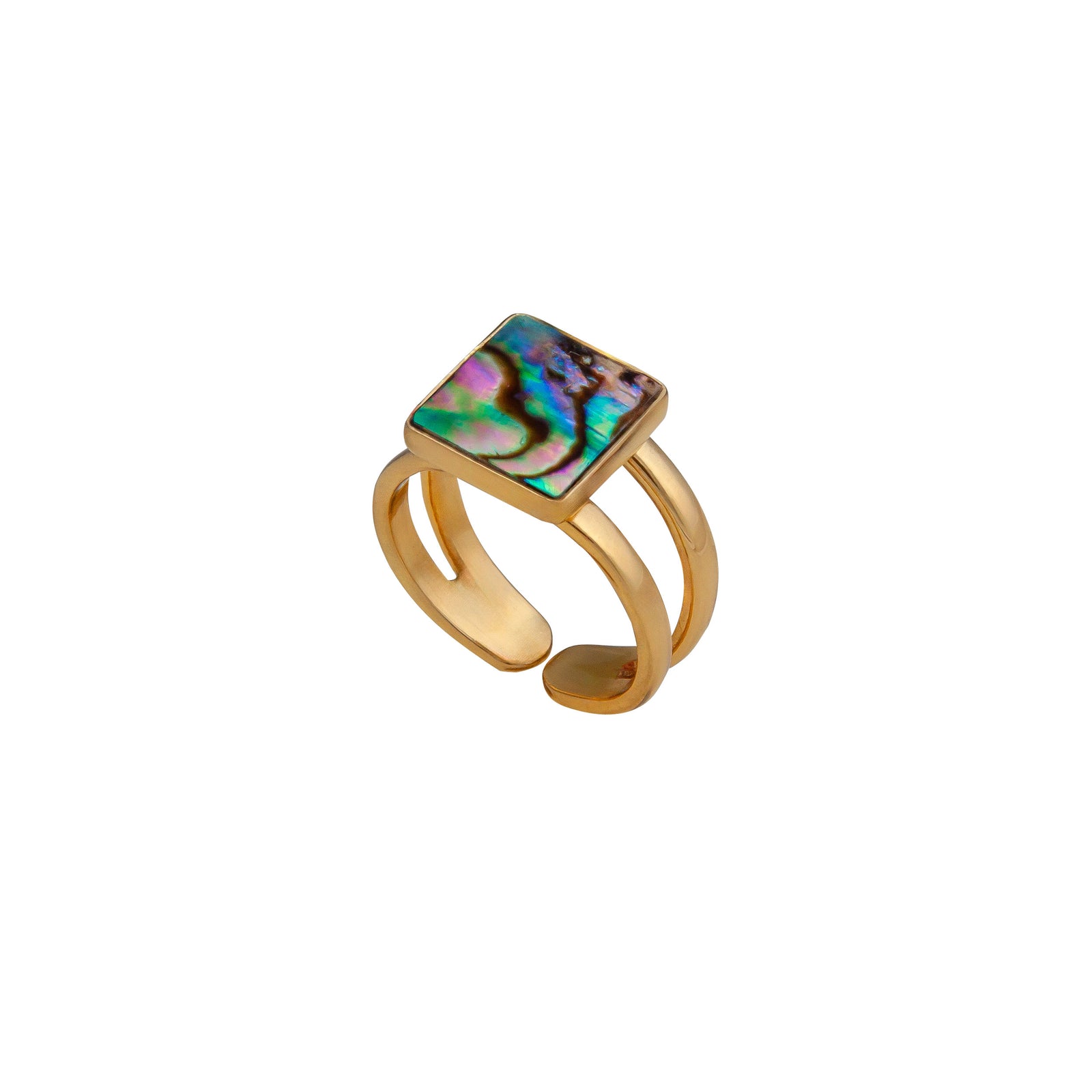 Alchemia Natural Abalone Adjustable Cuff Ring | Charles Albert Jewelry