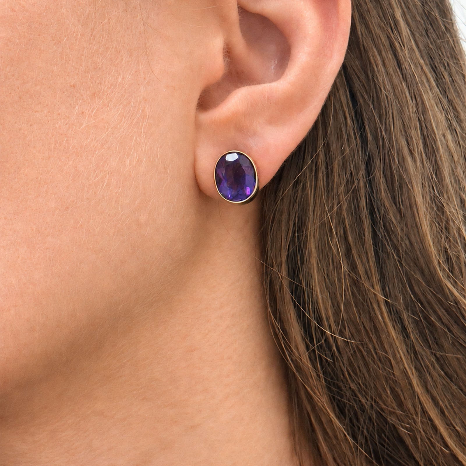 Alchemia Amethyst Post Earrings | Charles Albert Jewelry