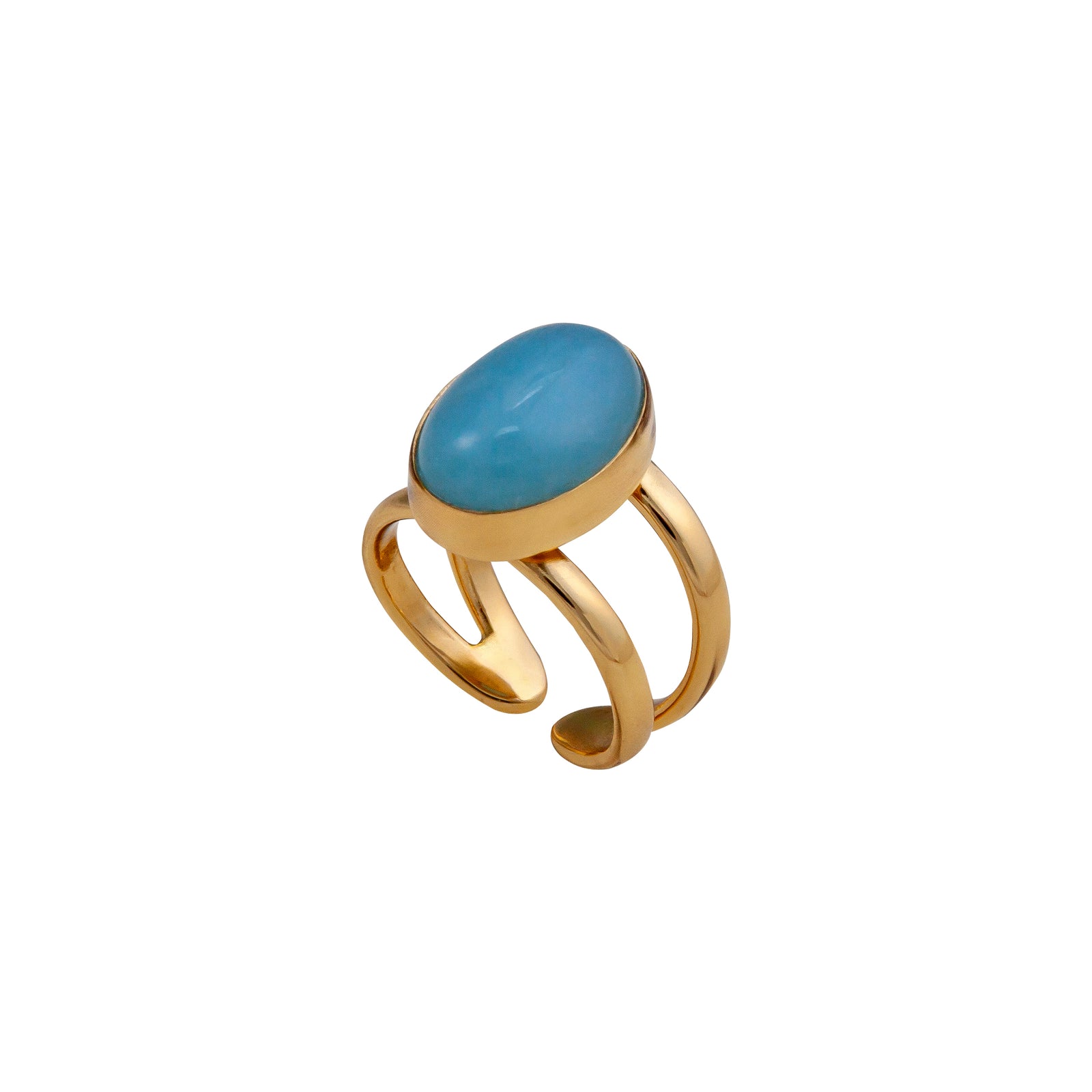 Alchemia Blue Quartz Adjustable Cuff Ring | Charles Albert Jewelry
