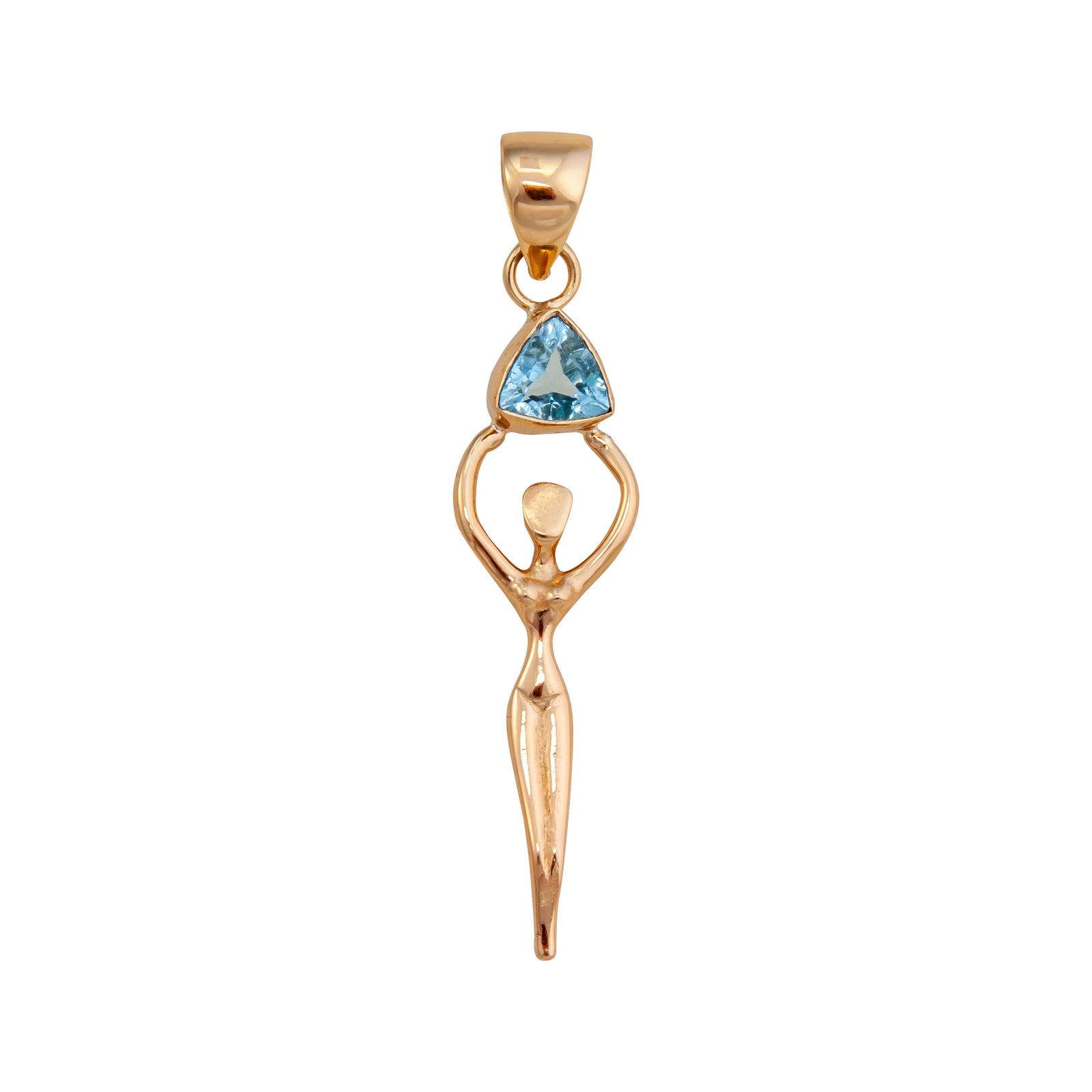 Alchemia Blue Topaz Trillion Goddess Pendant | Charles Albert Jewelry