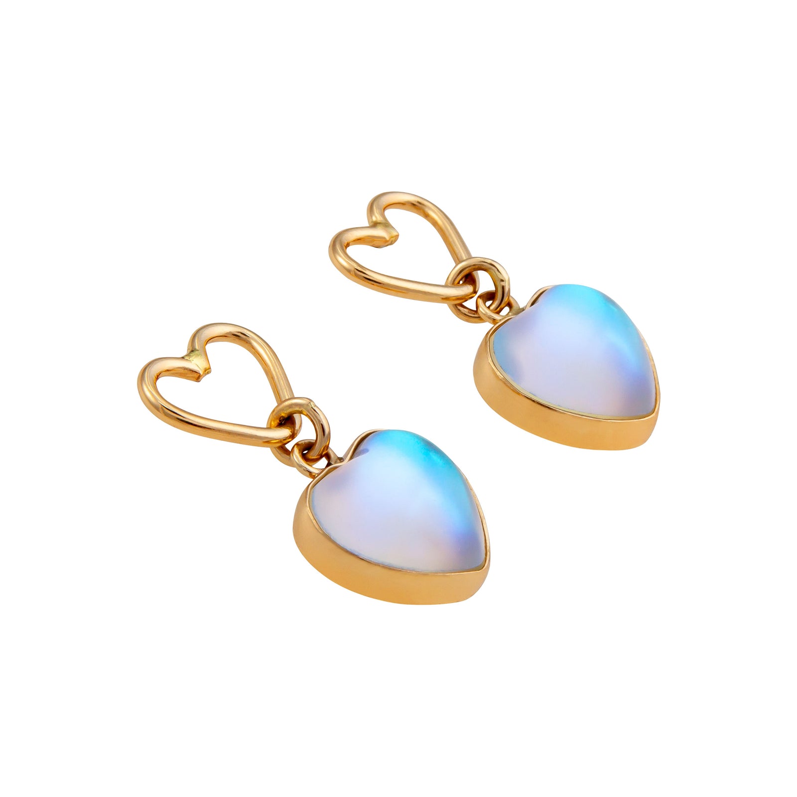 Alchemia Luminite Double Heart Post Earrings | Charles Albert Jewelry