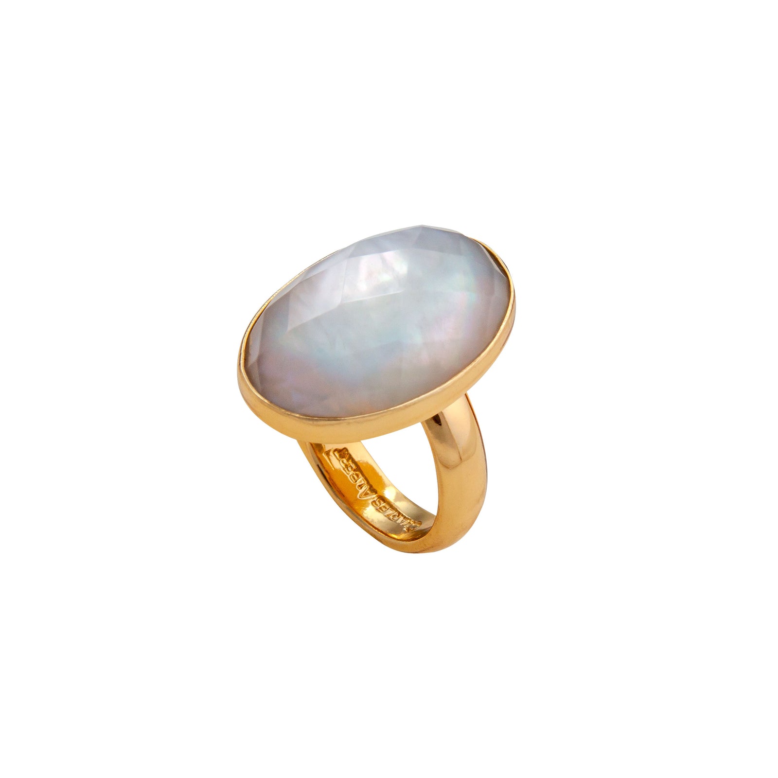 Alchemia Mother of Pearl Oval Adjustable Ring | Charles Albert Jewelry