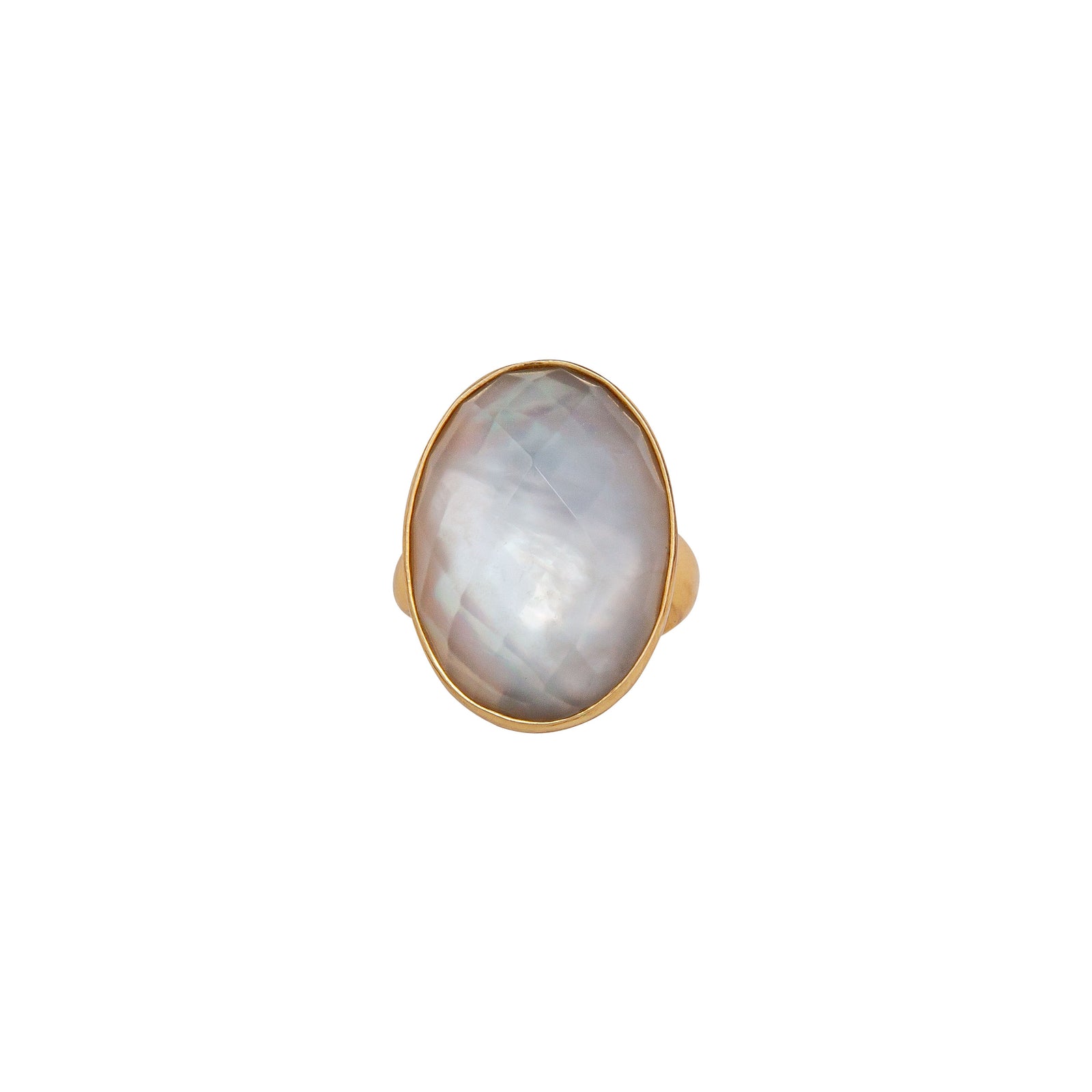 Alchemia Mother of Pearl Oval Adjustable Ring | Charles Albert Jewelry