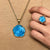 Alchemia Blue Rose Fiber Optic  Pendant | Charles Albert Jewelry