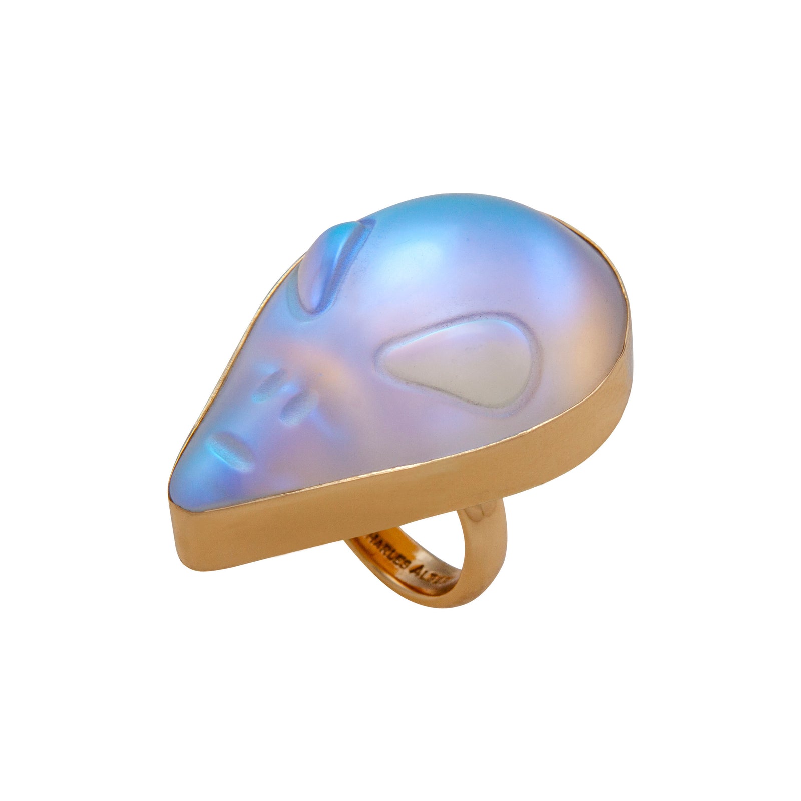 Alchemia Luminite Alien Head Statement Ring | Charles Albert Jewelry