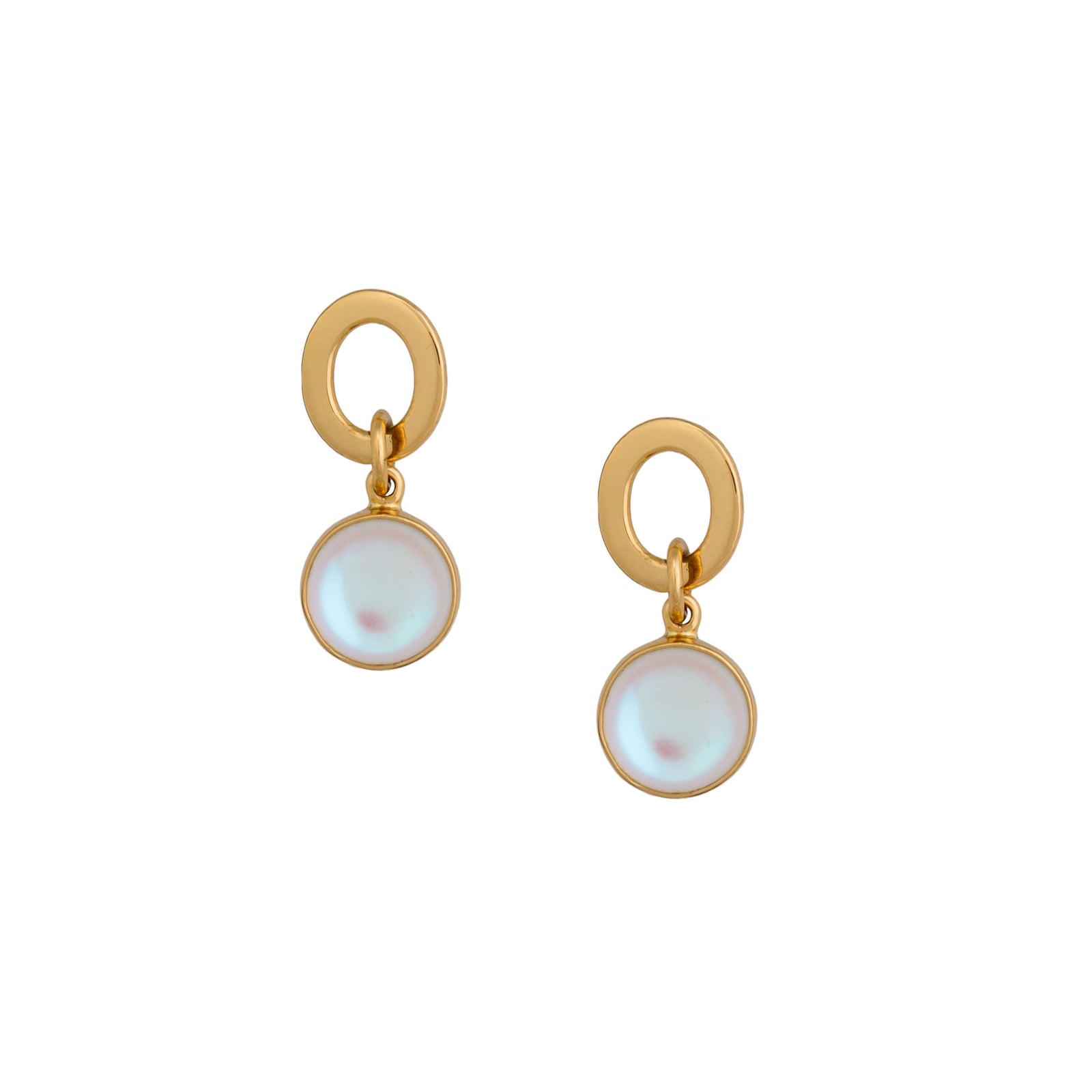 Alchemia Luminite Circle Post Earrings | Charles Albert Jewelry