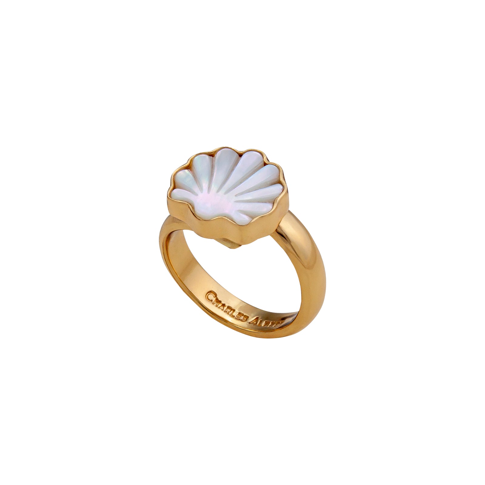 Alchemia Mother of Pearl Clam Adjustable Ring | Charles Albert Jewelry