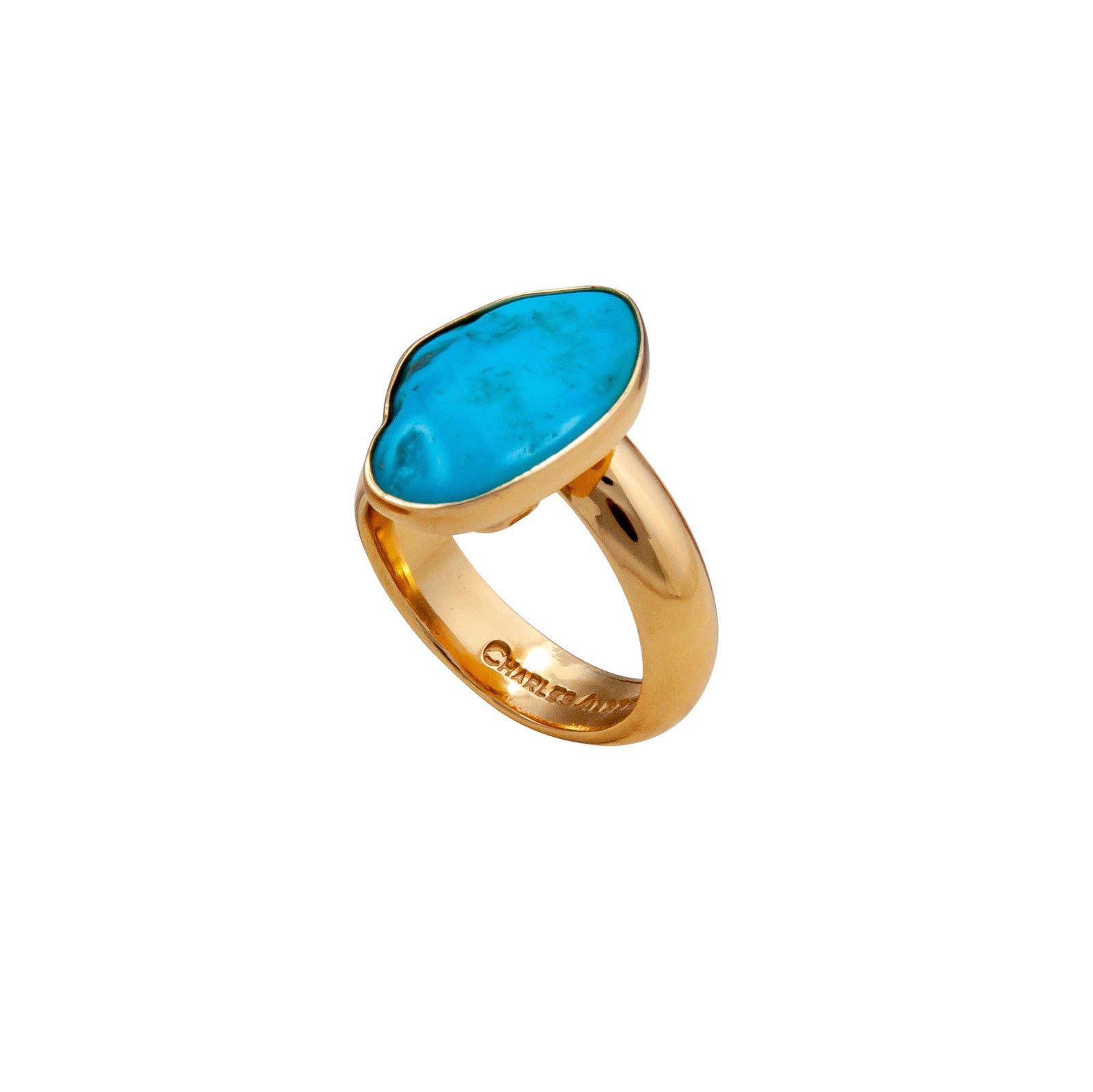 Alchemia Sleeping Beauty Turquoise Freeform Ring | Charles Albert Jewelry