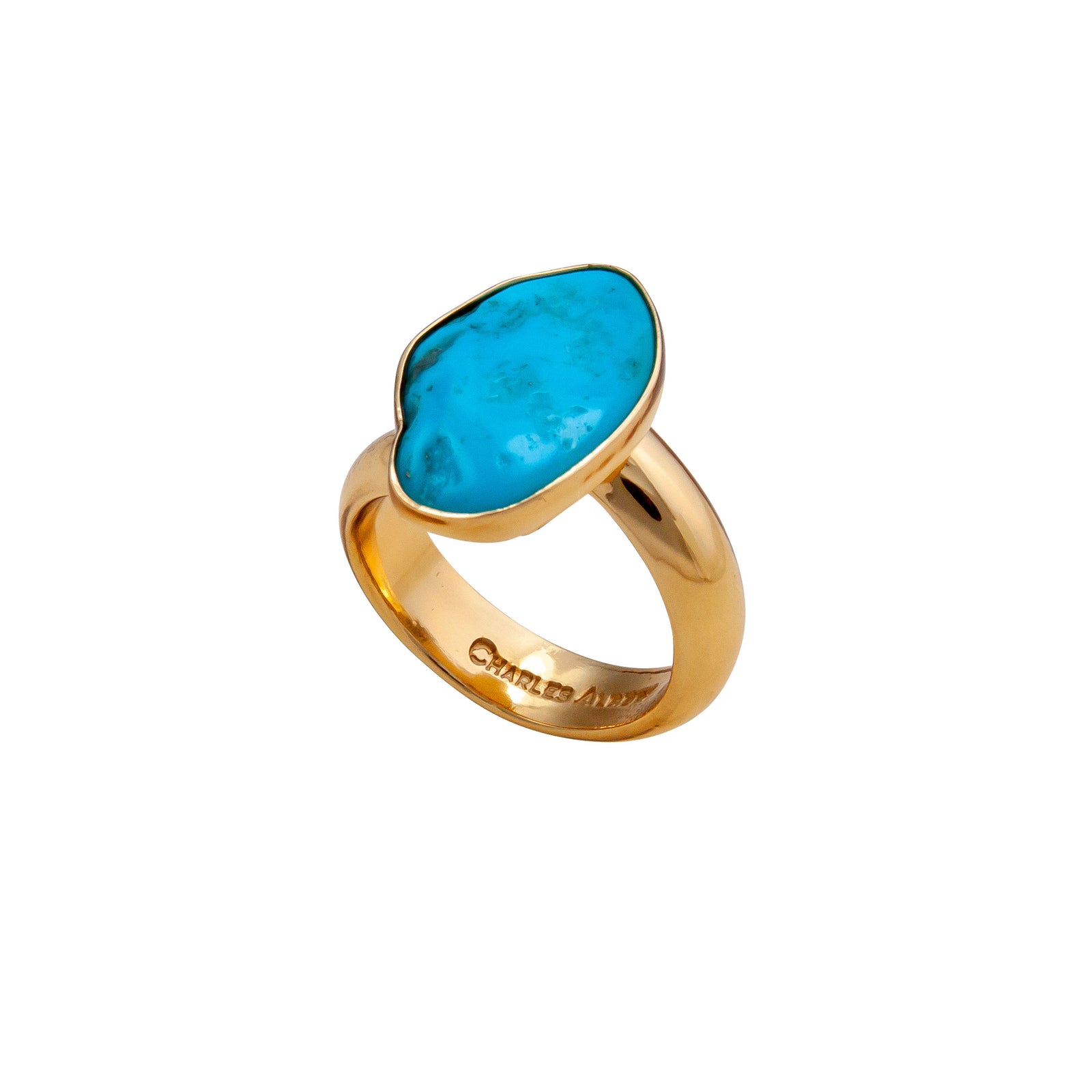 Alchemia Sleeping Beauty Turquoise Freeform Ring | Charles Albert Jewelry
