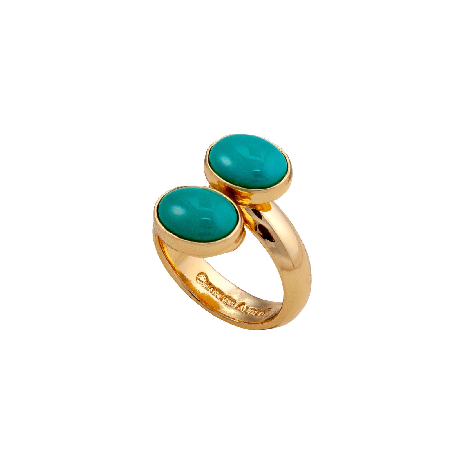 Alchemia Turquoise Bypass Ring | Charles Albert Jewelry