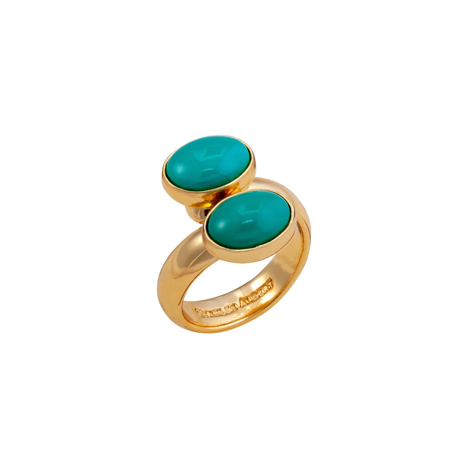Alchemia Turquoise Bypass Ring | Charles Albert Jewelry