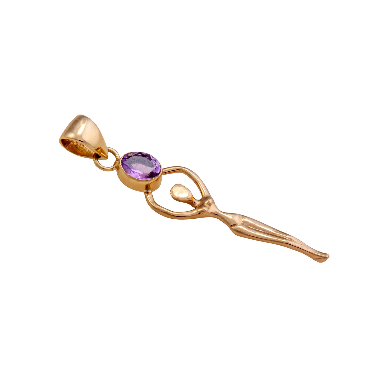 Alchemia Amethyst Oval Goddess Pendant | Charles Albert Jewelry