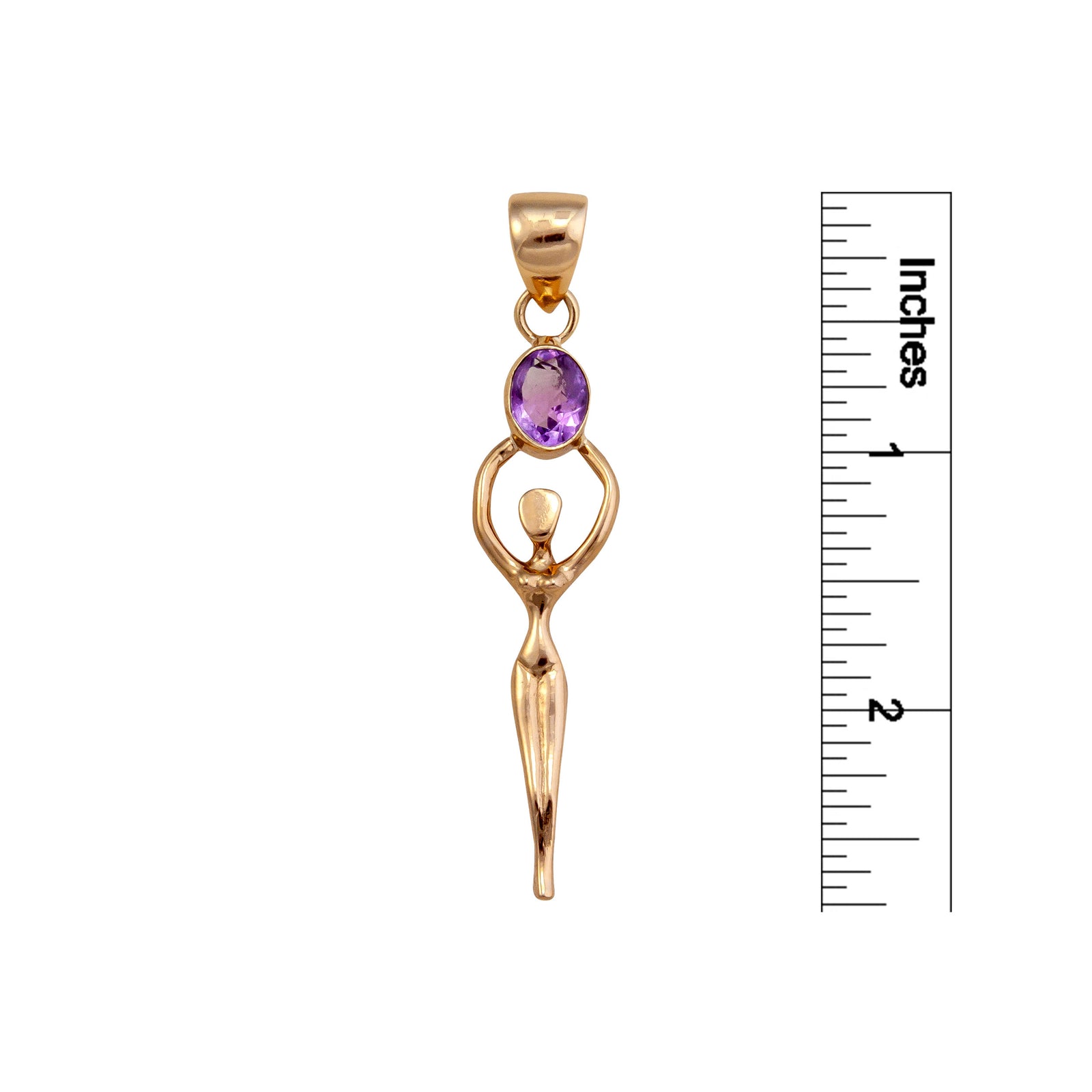 Alchemia Amethyst Oval Goddess Pendant | Charles Albert Jewelry
