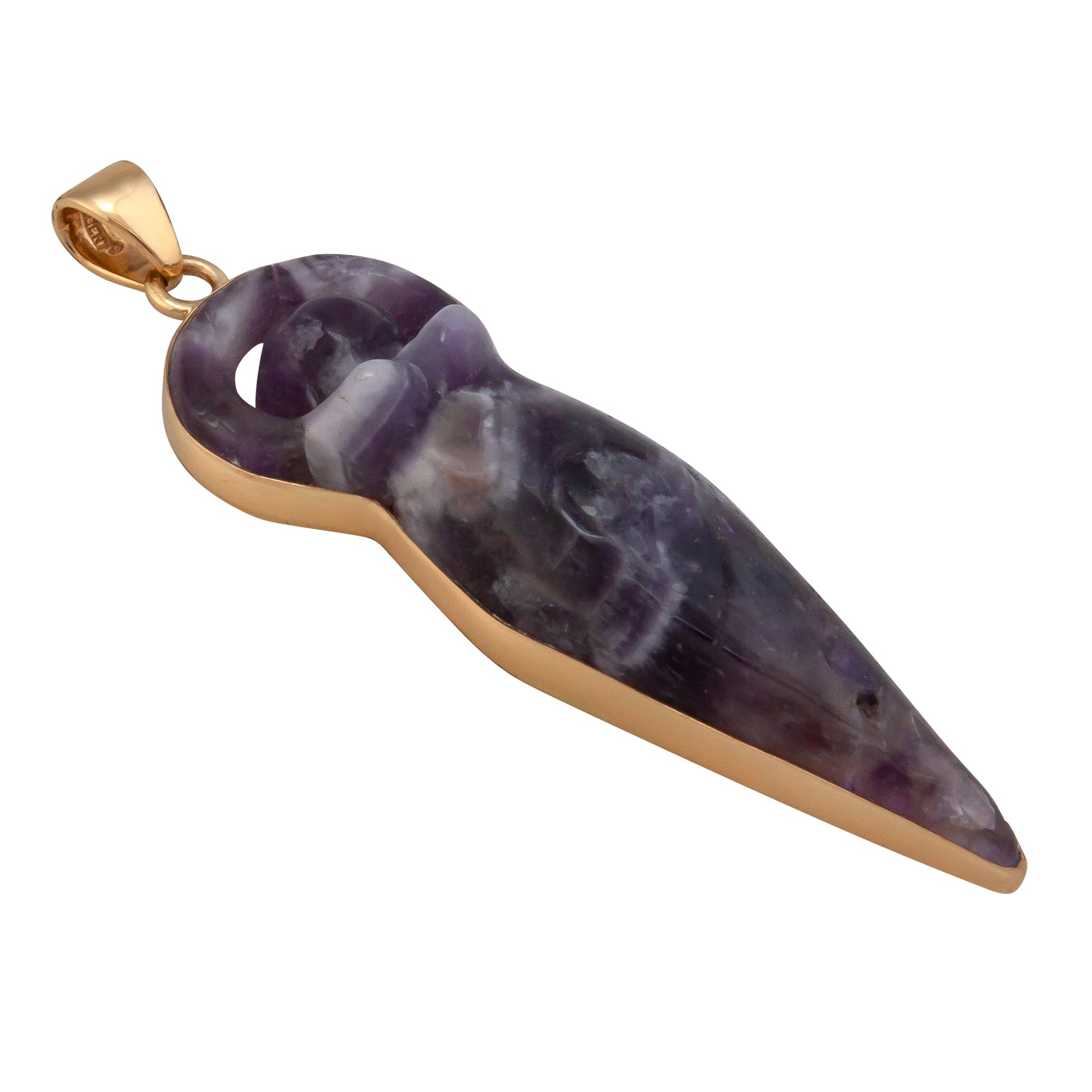 Alchemia Amethyst Carved Goddess Pendant | Charles Albert Jewelry