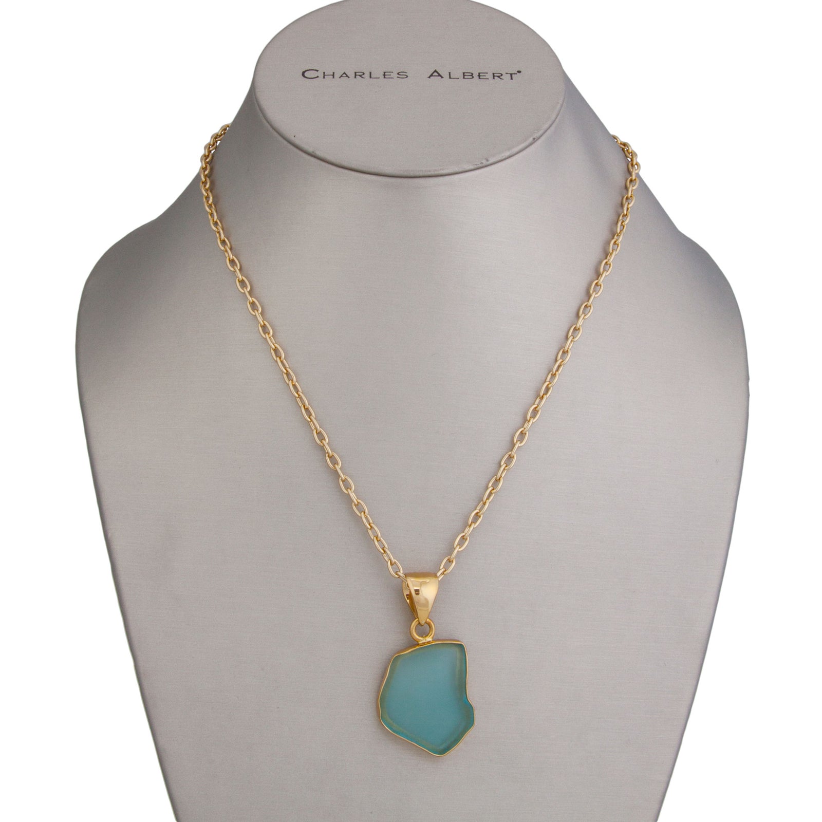 Alchemia Aqua Recycled Glass Pendant | Charles Albert Jewelry