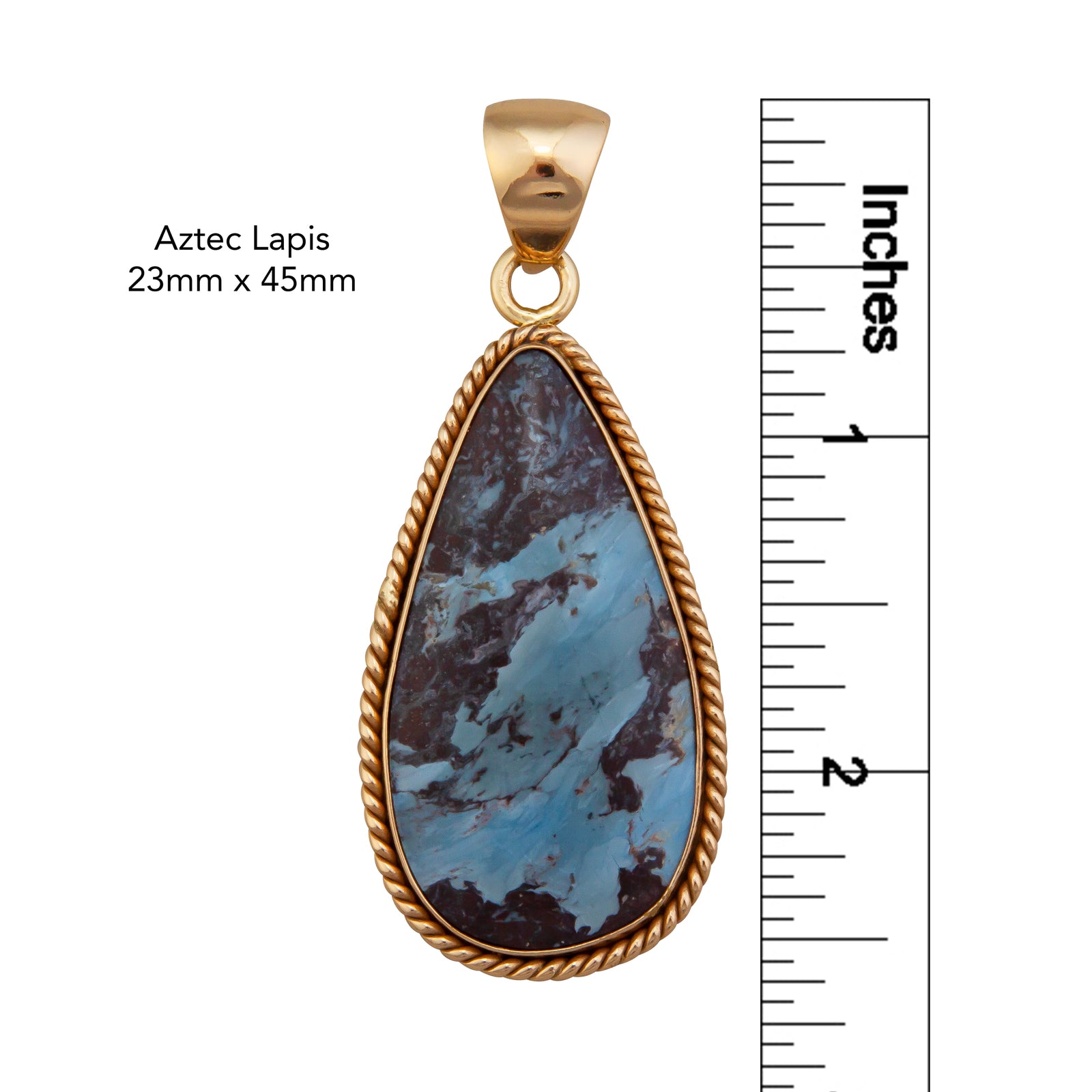 Alchemia Aztec Lapis Teardrop Rope Pendant | Charles Albert Jewelry