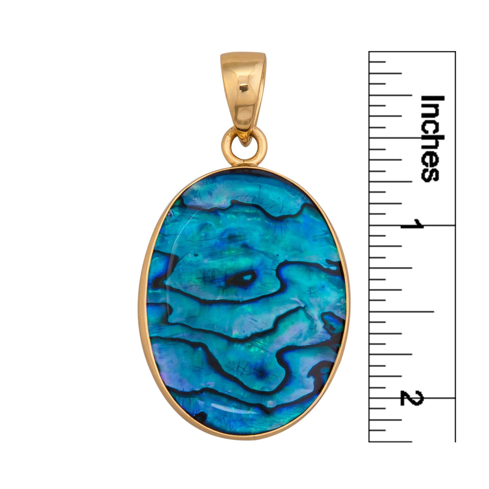 Alchemia Blue Abalone Pendant - Measurements | Charles Albert Jewelry
