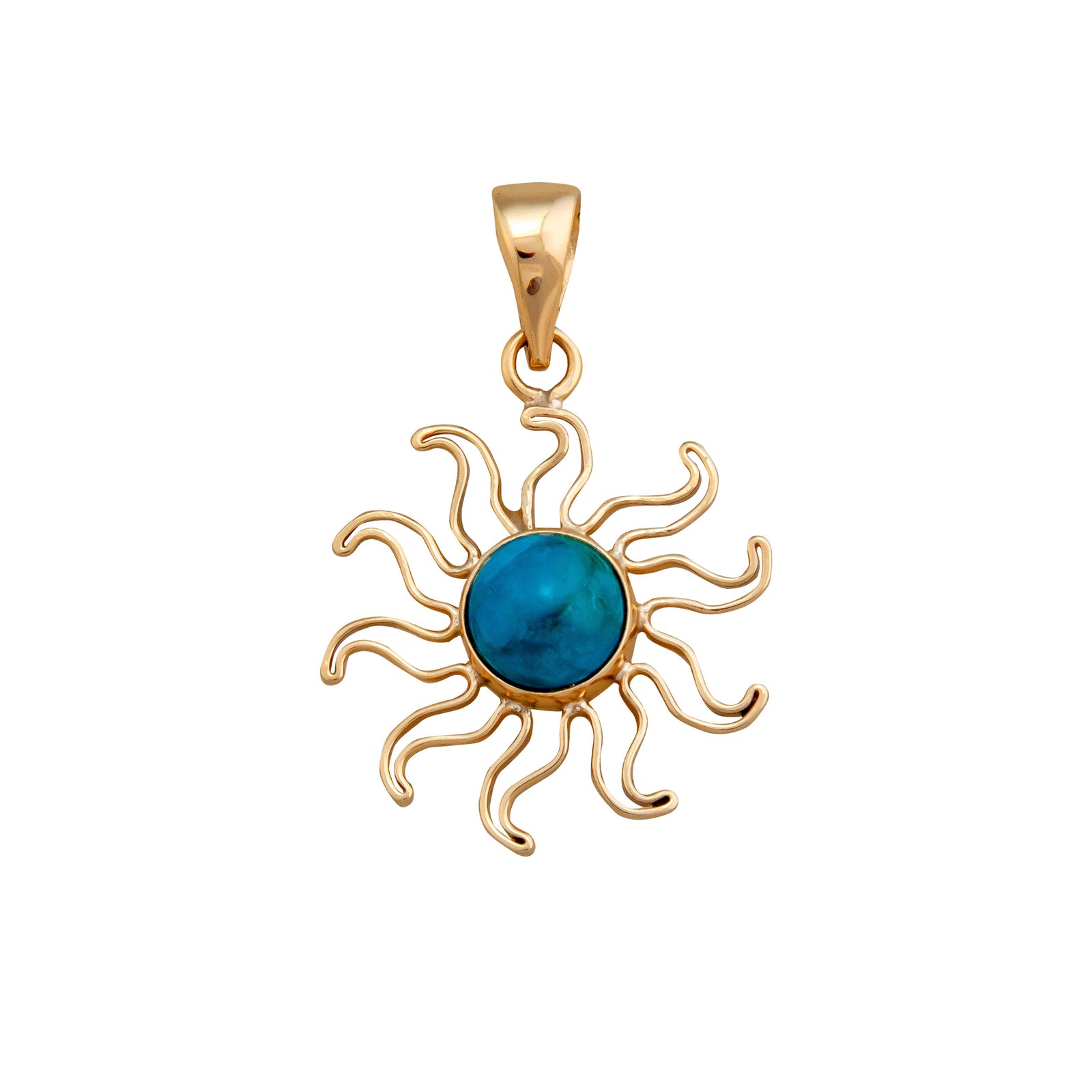 Alchemia Chrysocolla Sun Pendant | Charles Albert Jewelry