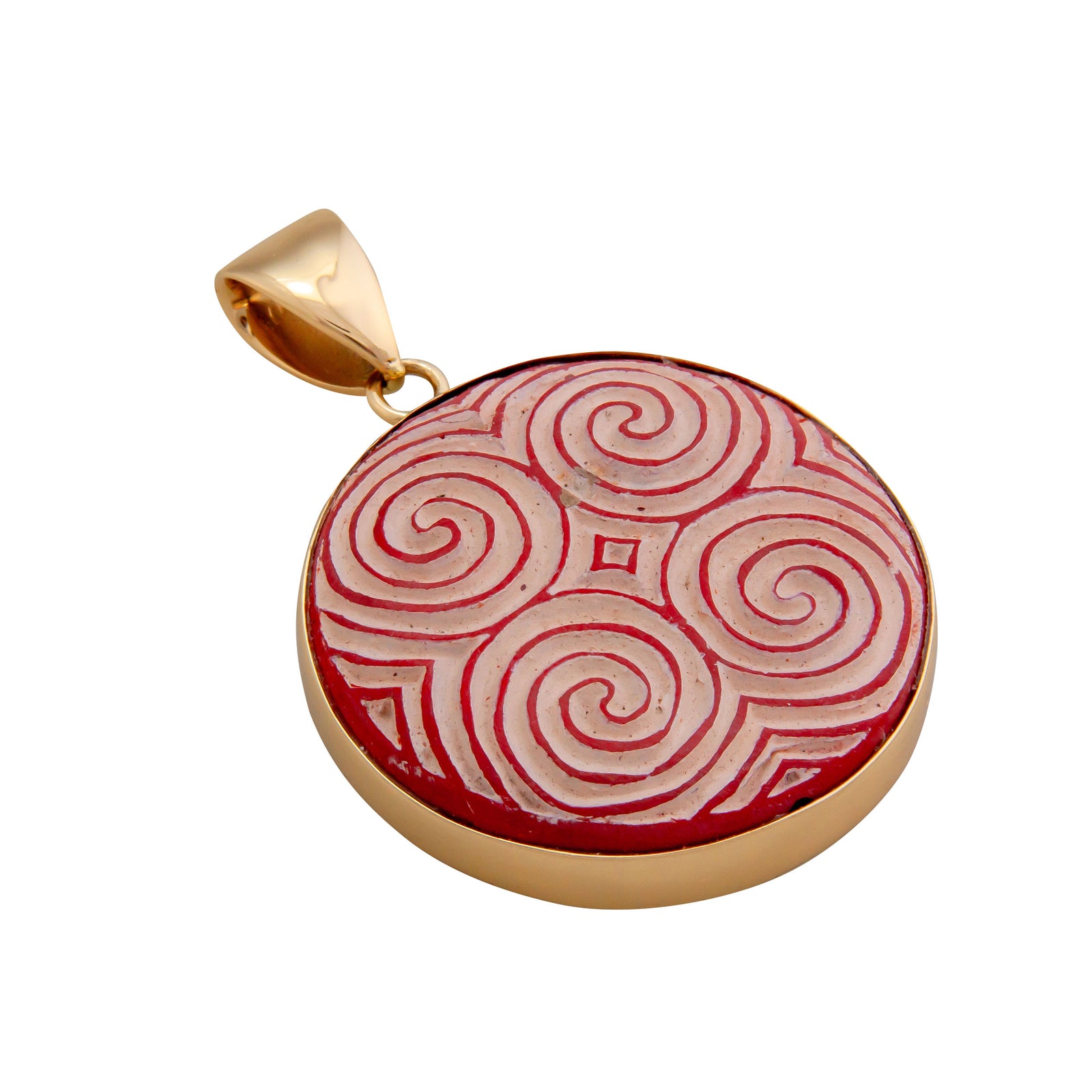 Alchemia Cinnabar Swirl Pendant | Charles Albert Jewelry