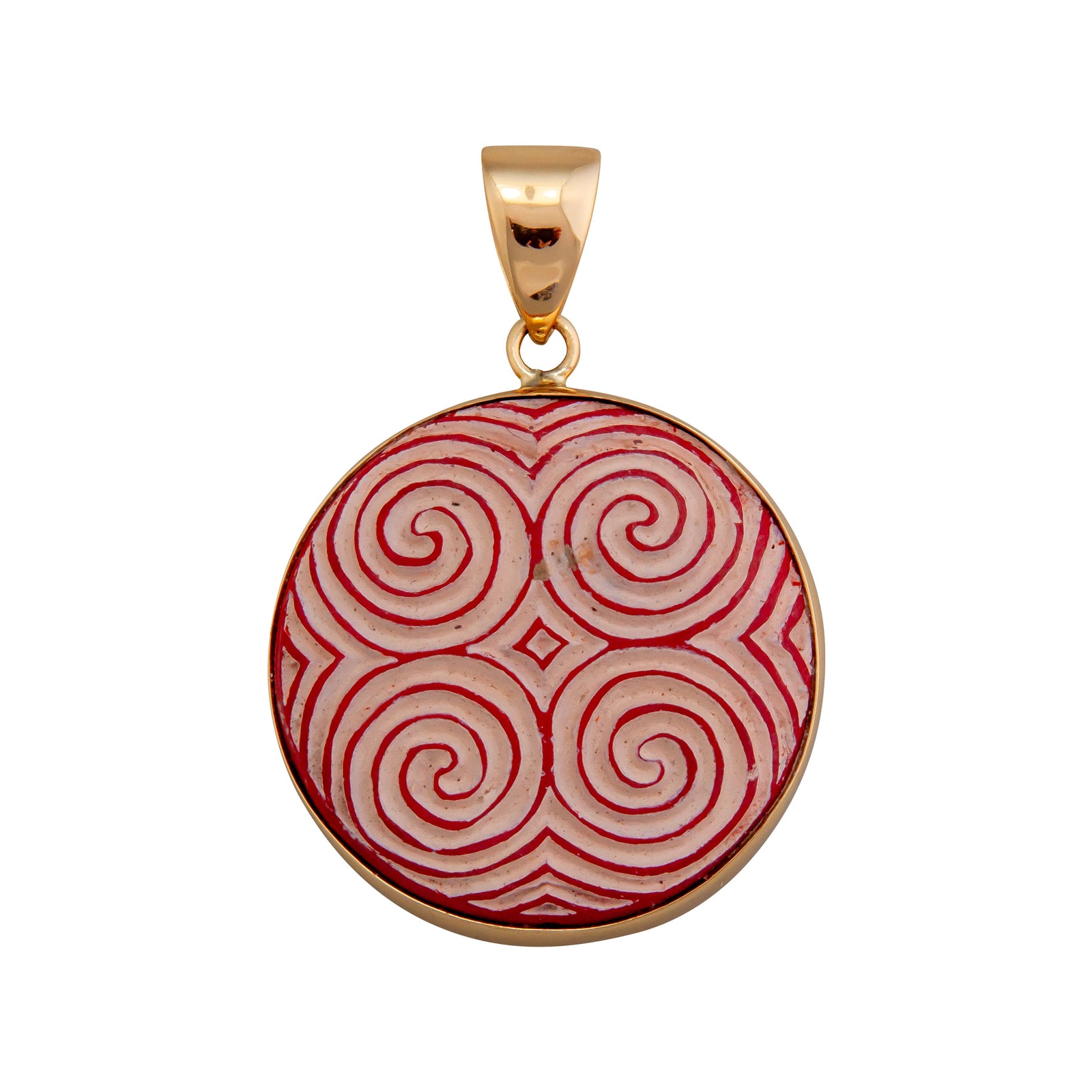 Alchemia Cinnabar Swirl Pendant | Charles Albert Jewelry