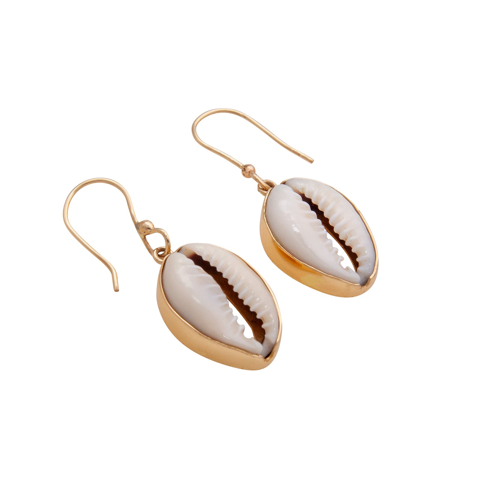 Alchemia Cowry Shell Drop Earrings | Charles Albert Jewelry