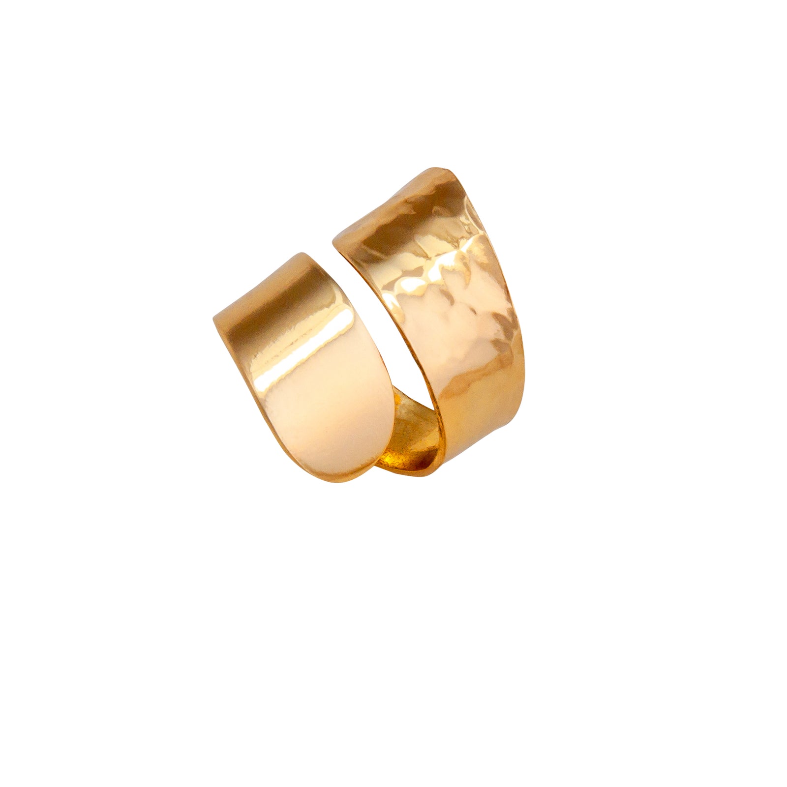 Alchemia Double Wrap Hammered Adjustable Ring | Charles Albert Jewelry