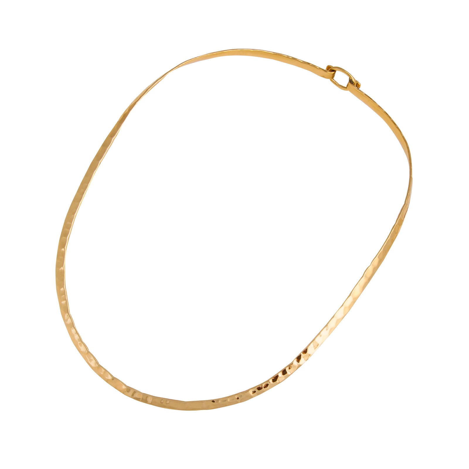 Alchemia Hammered Oval Neckwire with Clasp | Charles Albert Jewelry