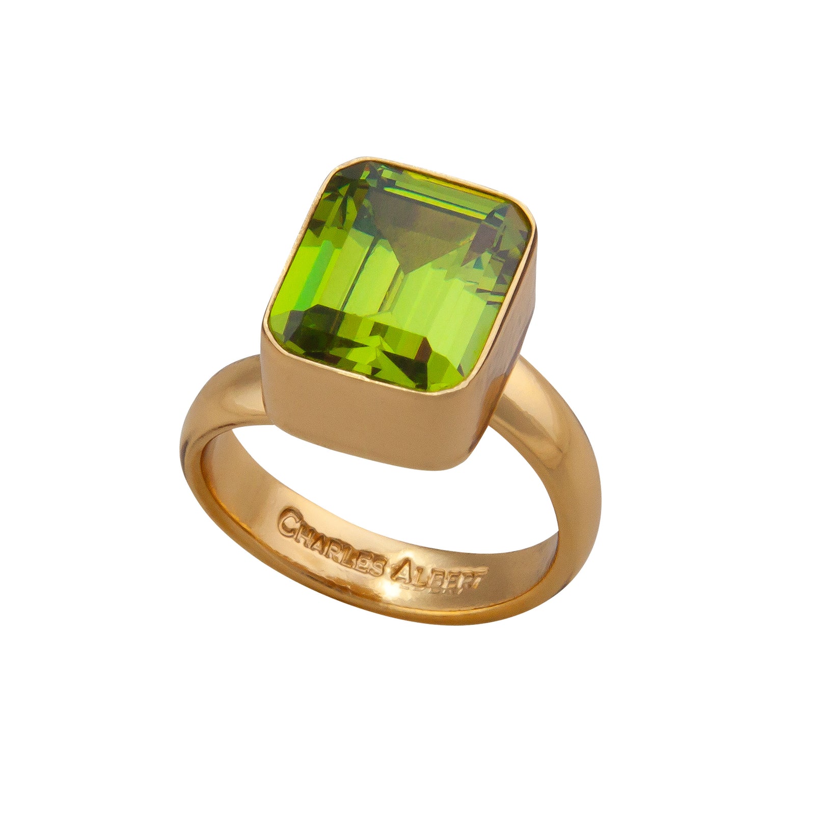 Alchemia Lab Created Peridot Adjustable Ring | Charles Albert Jewelry