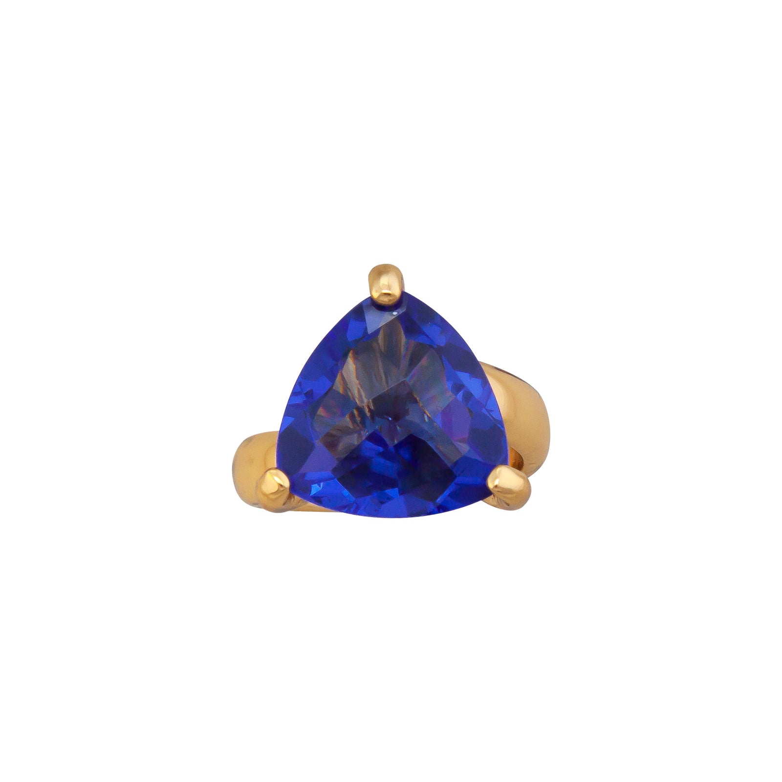 Alchemia Lab Created Tanzanite Trillion Prong Set Ring | Charles Albert Jewelry