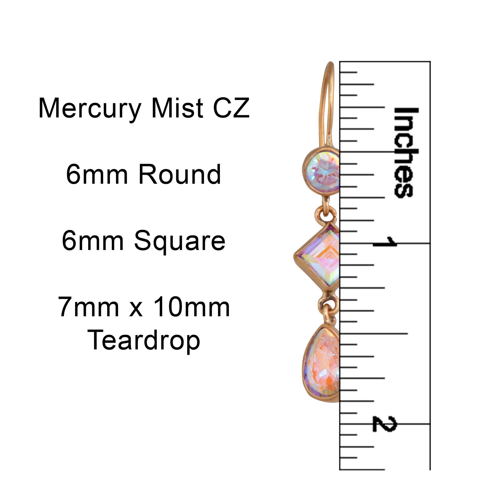 Alchemia Mercury Mist Triple Drop Earrings | Charles Albert Jewelry