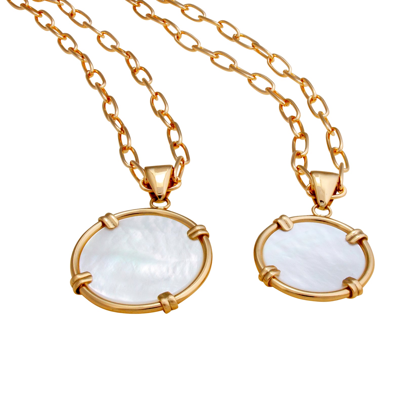 Alchemia Mother of Pearl Prong Pendant - Large | Charles Albert Jewelry