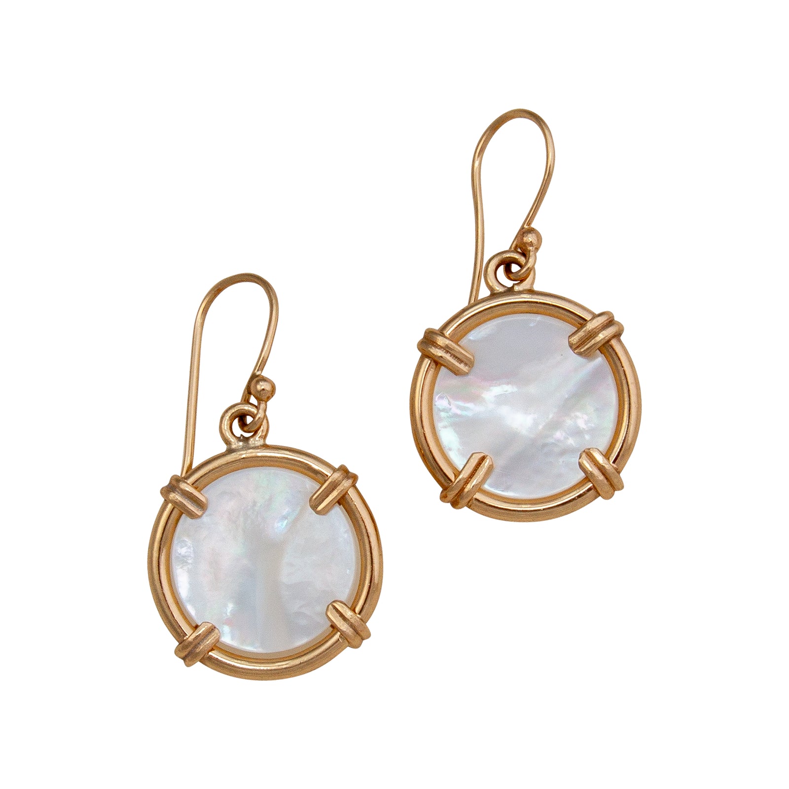 Alchemia Mother of Pearl Prong Set Drop Earrings | Charles Albert Jewelry