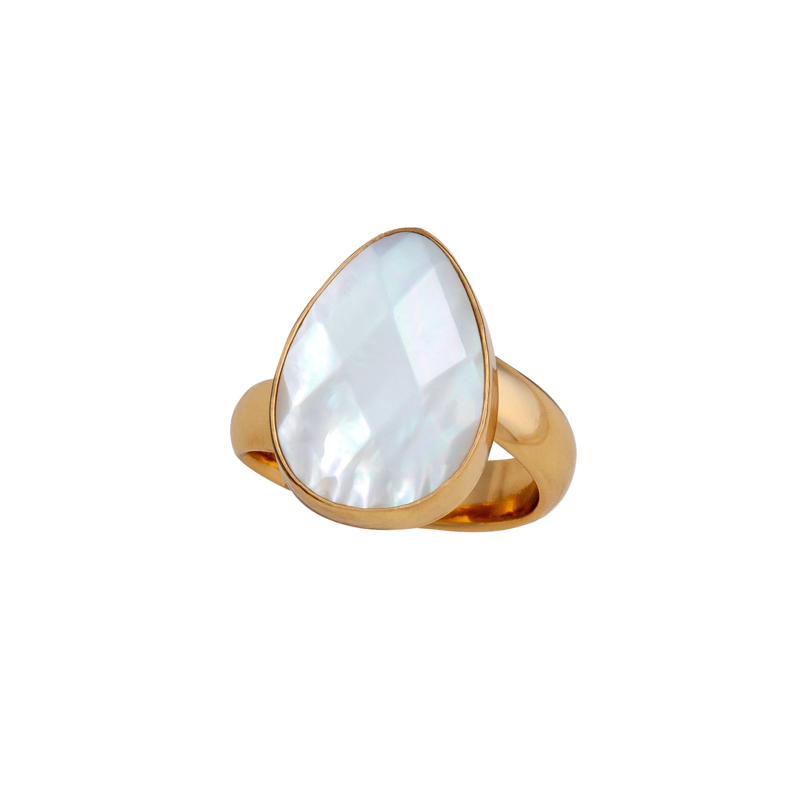 Alchemia Mother of Pearl Teardrop Adjustable Ring | Charles Albert Jewelry