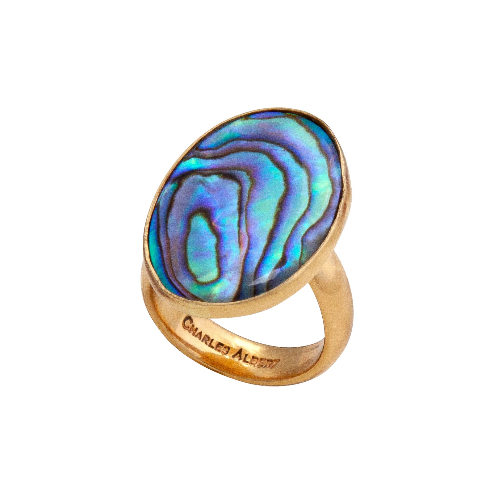 Alchemia Natural Abalone Adjustable Ring | Charles Albert Jewelry