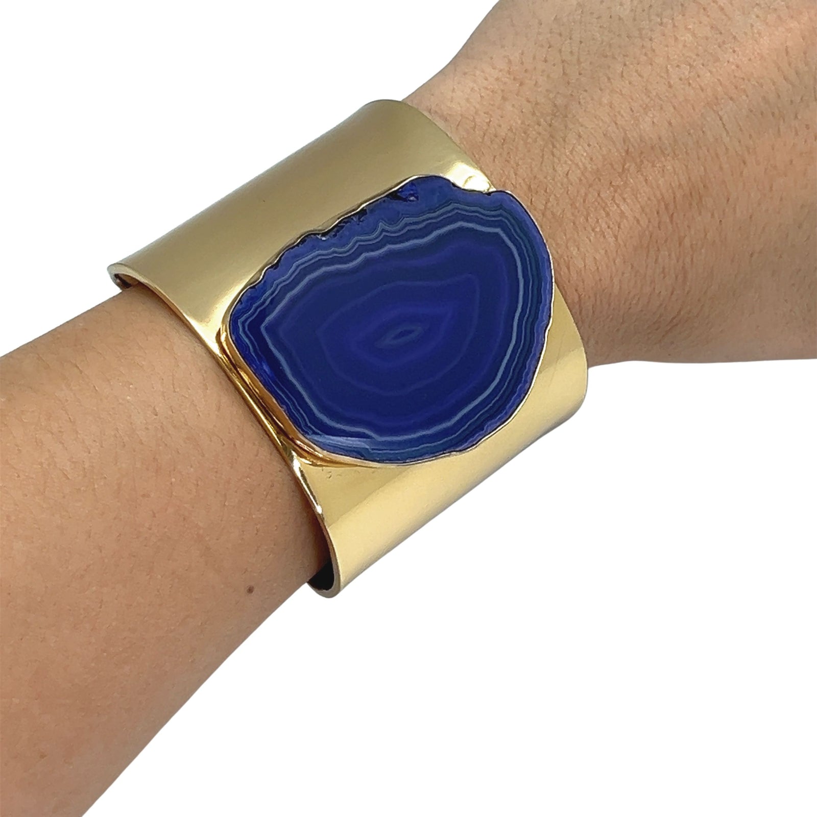 Alchemia Purple Agate Slice Solid Cuff - Style #5 | Charles Albert Jewelry