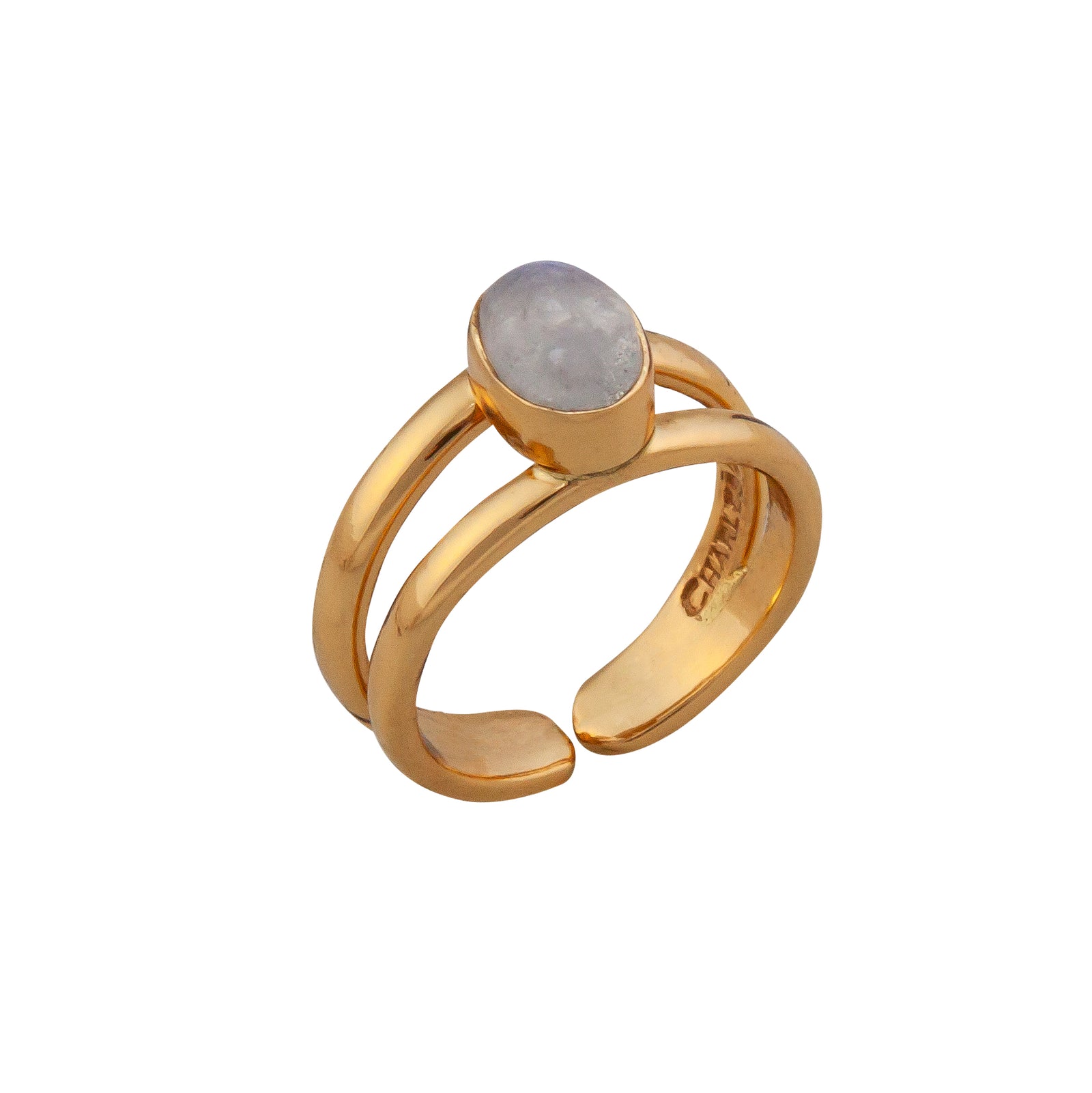 Alchemia Rainbow Moonstone Cuff Ring | Charles Albert Jewelry