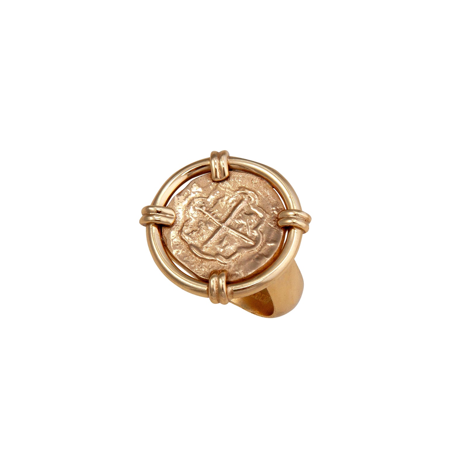 Alchemia Replica Spanish Coin Prong Set Adjustable Ring | Charles Albert Jewelry