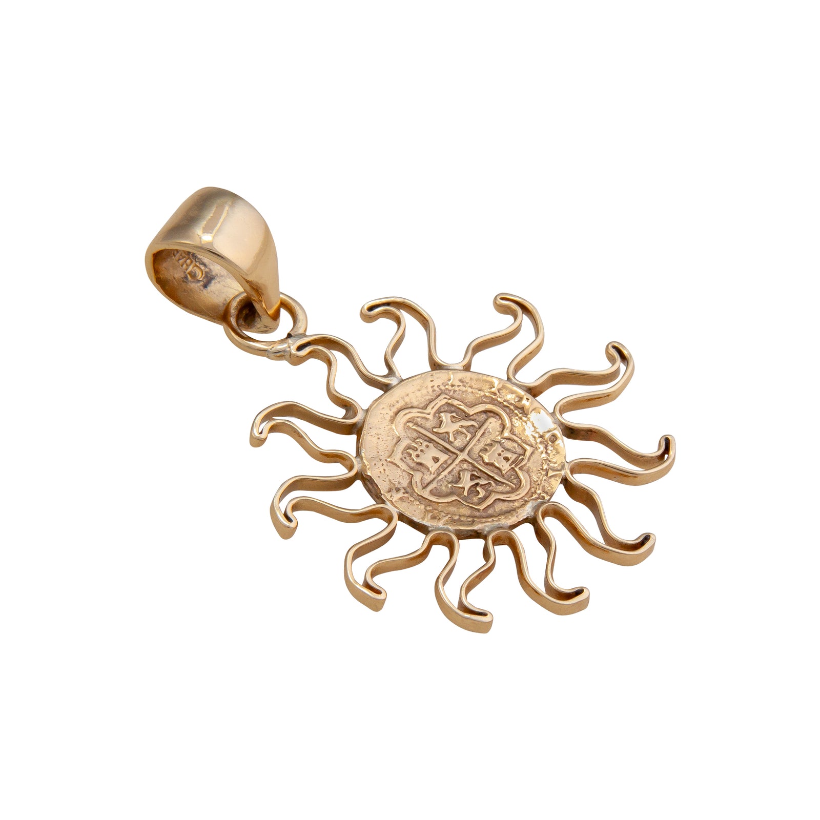 Alchemia Replica Spanish Coin Sun Pendant | Charles Albert Jewelry